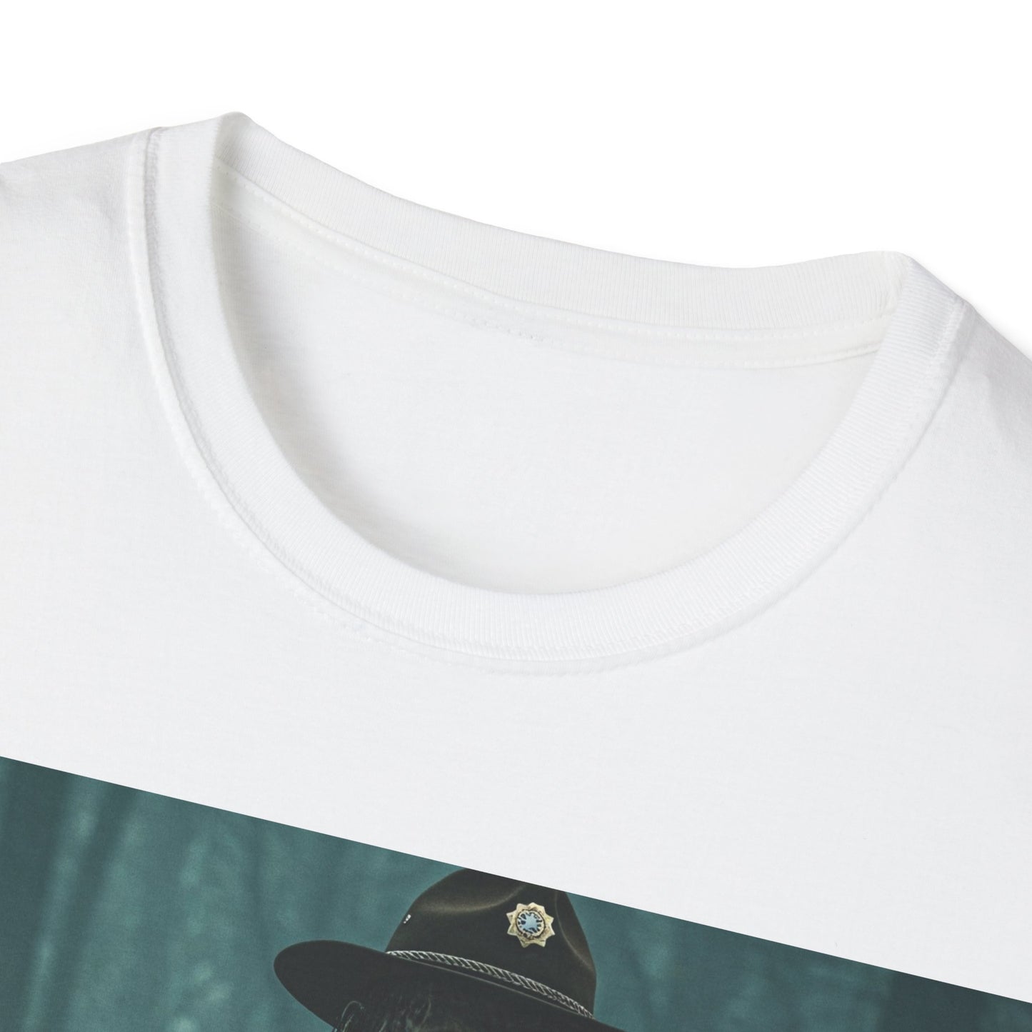 UK - Creepy Forest Ranger Unisex Softstyle T-Shirt - Perfect for Halloween & Horror Fans