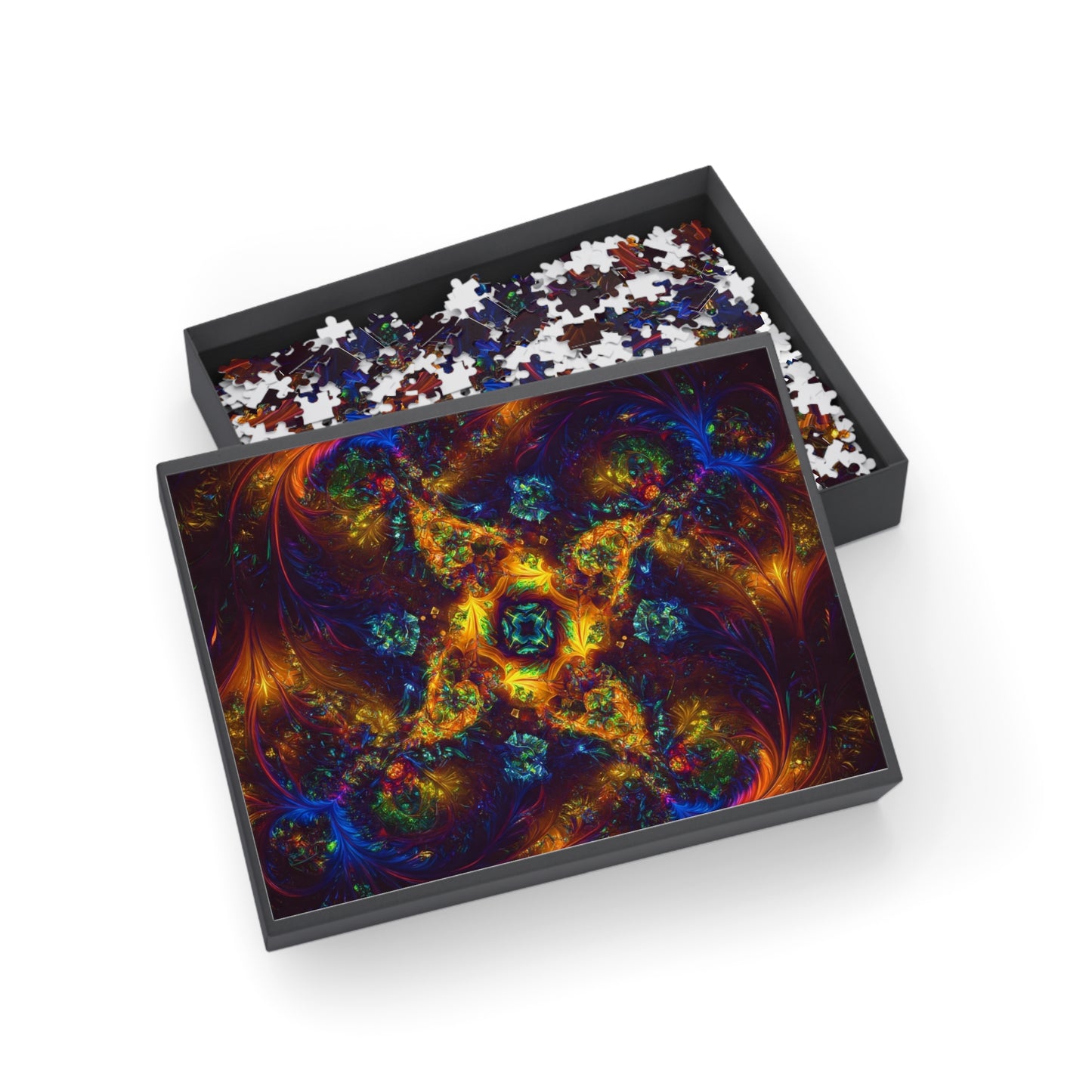 Colorful Fractal Art Puzzle - 1000-Piece Puzzle for Relaxation and Creativity