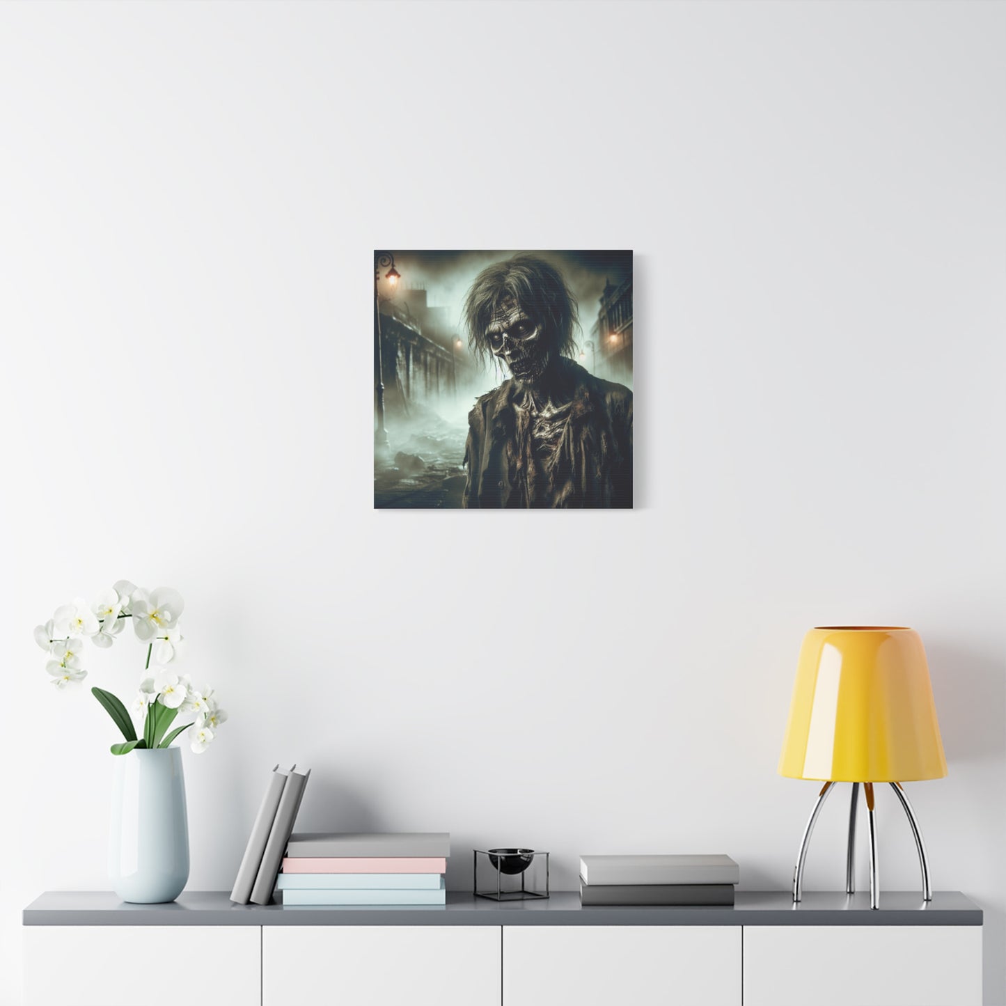 Zombie Portrait Matte Canvas Wall Art