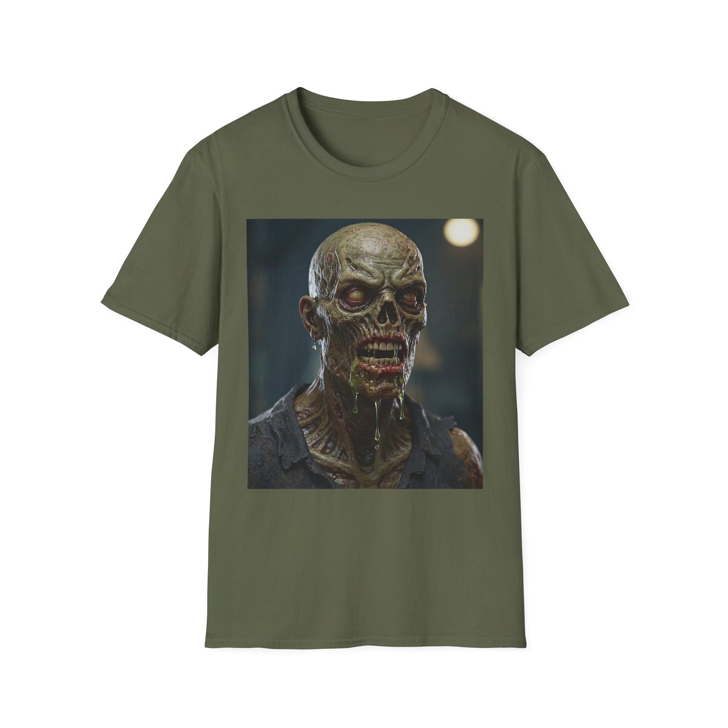 Unisex Softstyle Zombie Graphic Tee - Perfect for Halloween and Horror Fans
