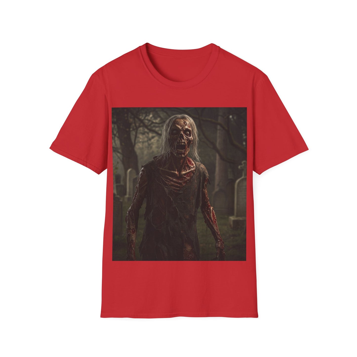 UK - Zombie Horror Apocalyptic Portrait Tee, bold, decaying zombie graphic