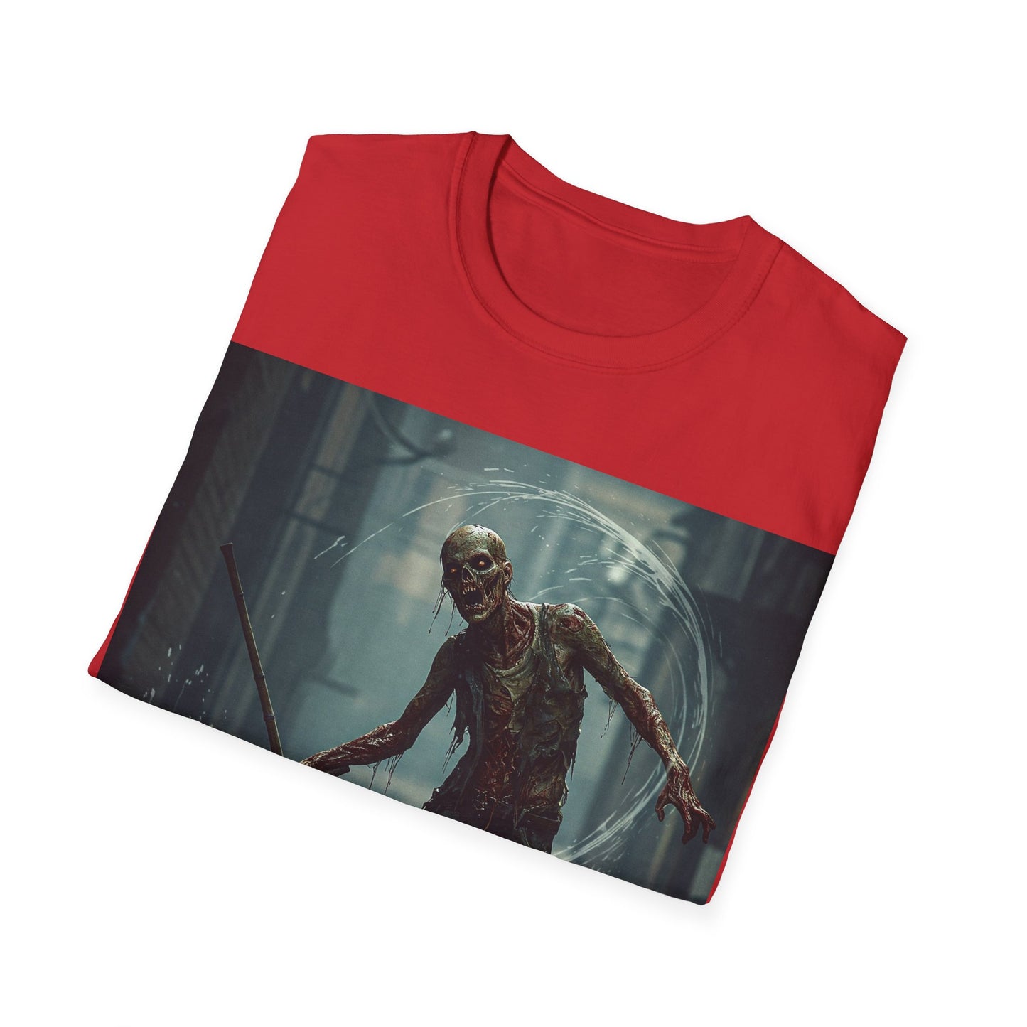 UK - Unisex Softstyle Horror Graphic T-Shirt - Spooky Monster Design