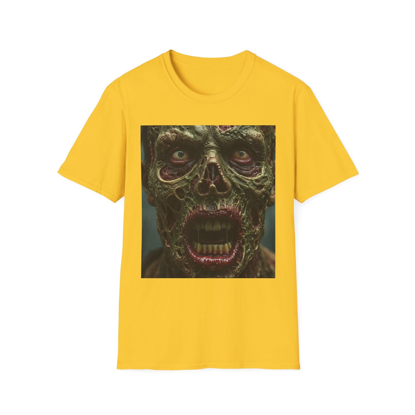 Apocalyptic Portrait Tee, bold, decaying zombie graphic