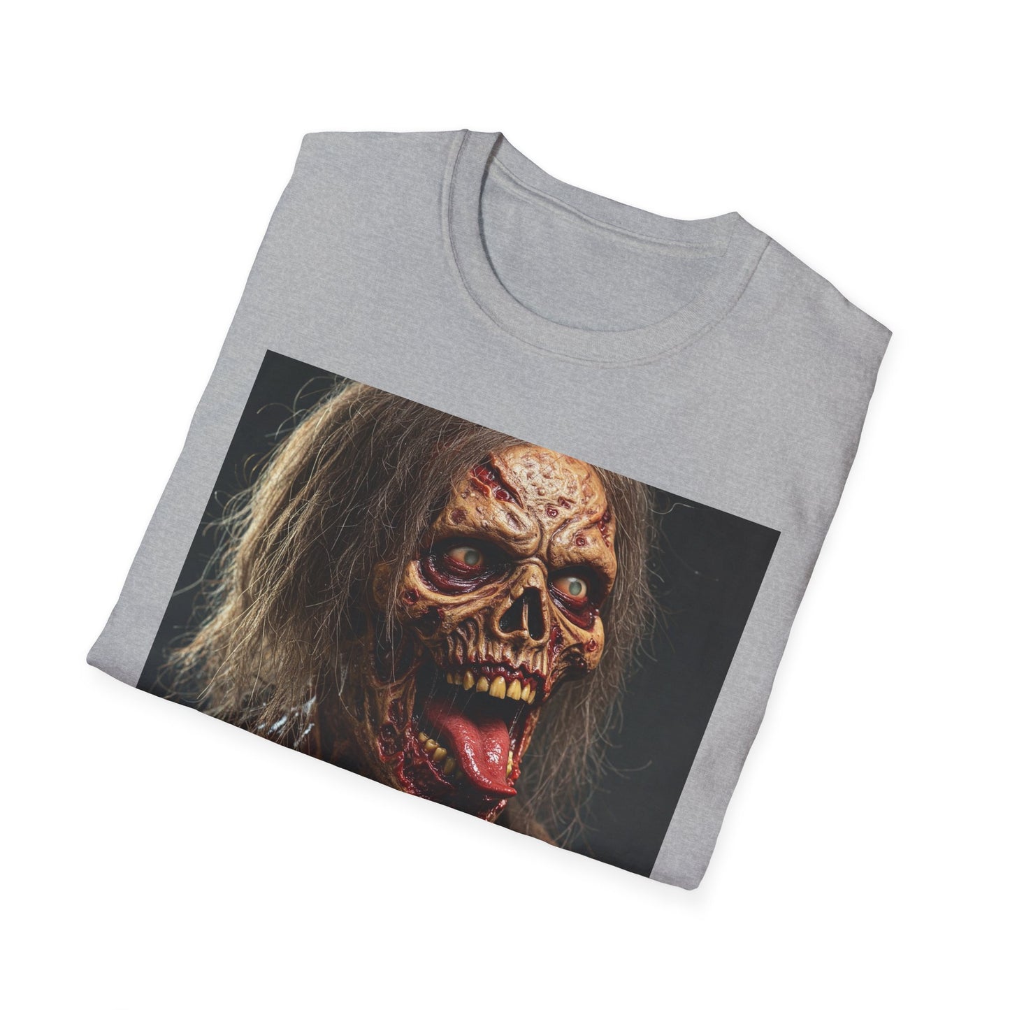 Apocalyptic Portrait Tee, bold, decaying zombie graphic