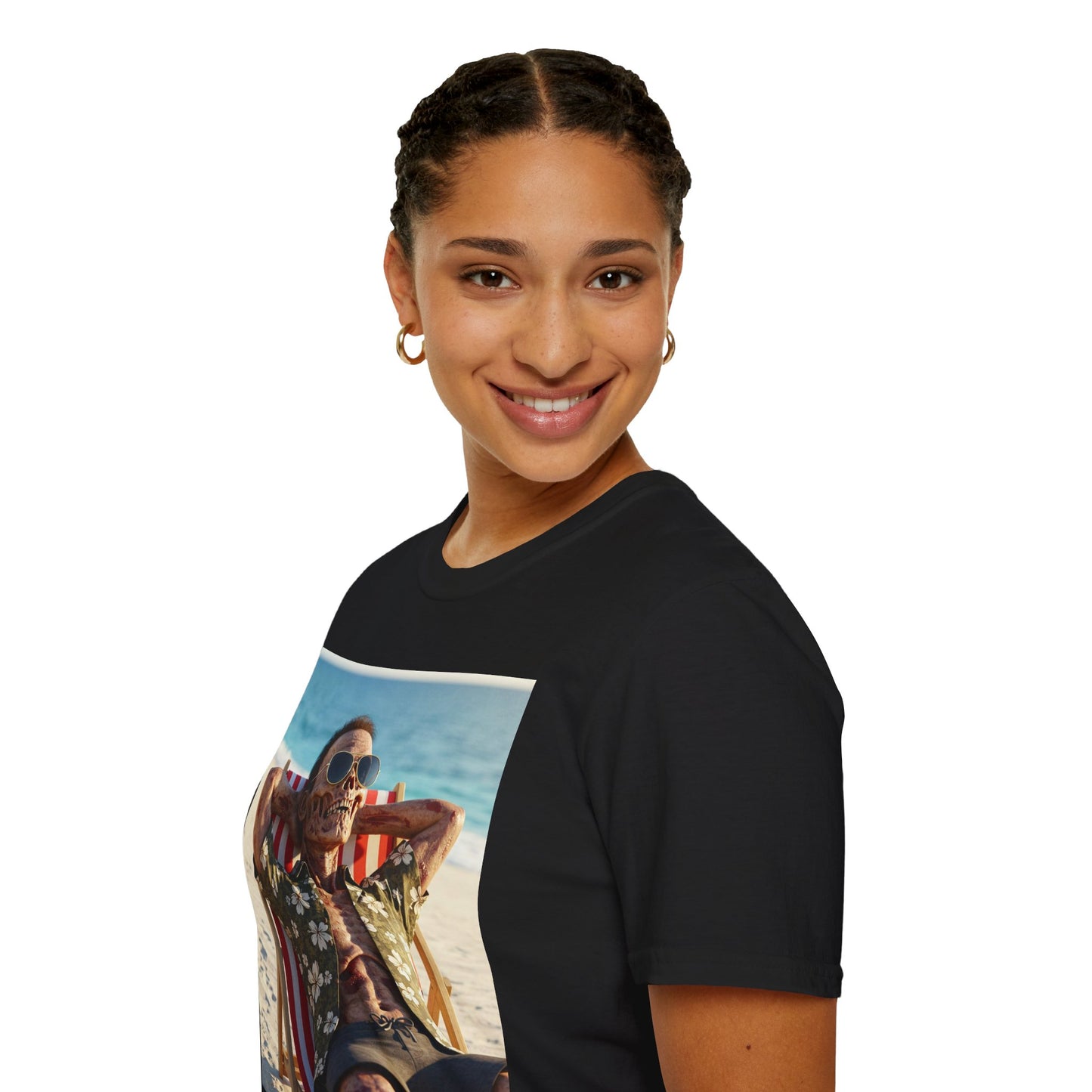 Chill Vibes Unisex Softstyle T-Shirt - Beach Relaxation Design