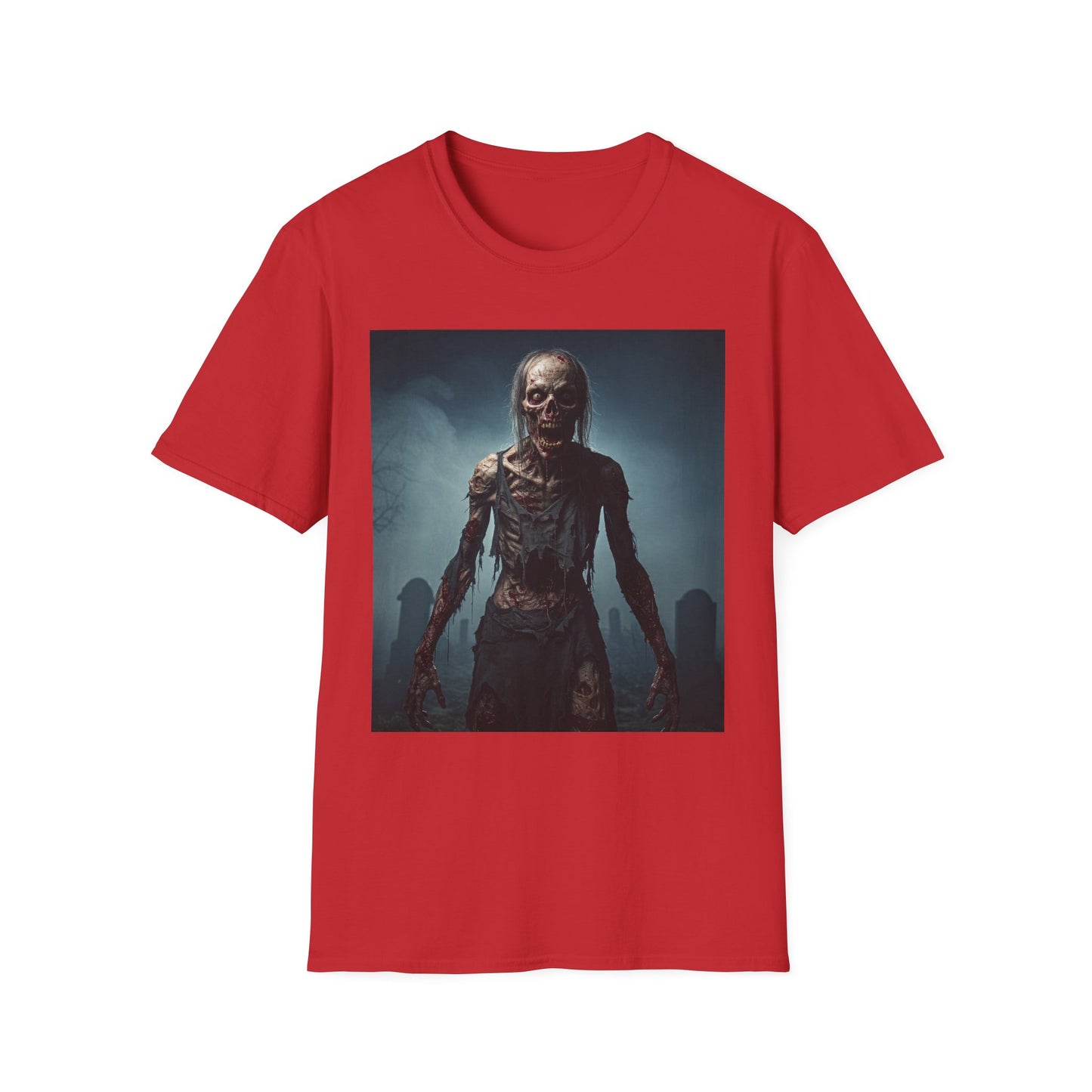Apocalyptic Portrait Tee, bold, decaying zombie graphic