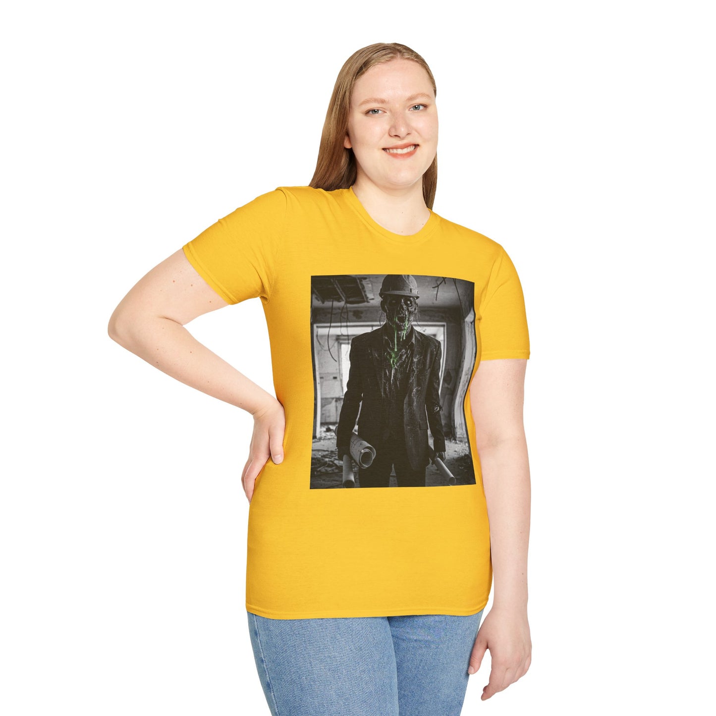 Unisex Softstyle T-Shirt with Creepy Monster Design - Perfect for Halloween and Horror Fans