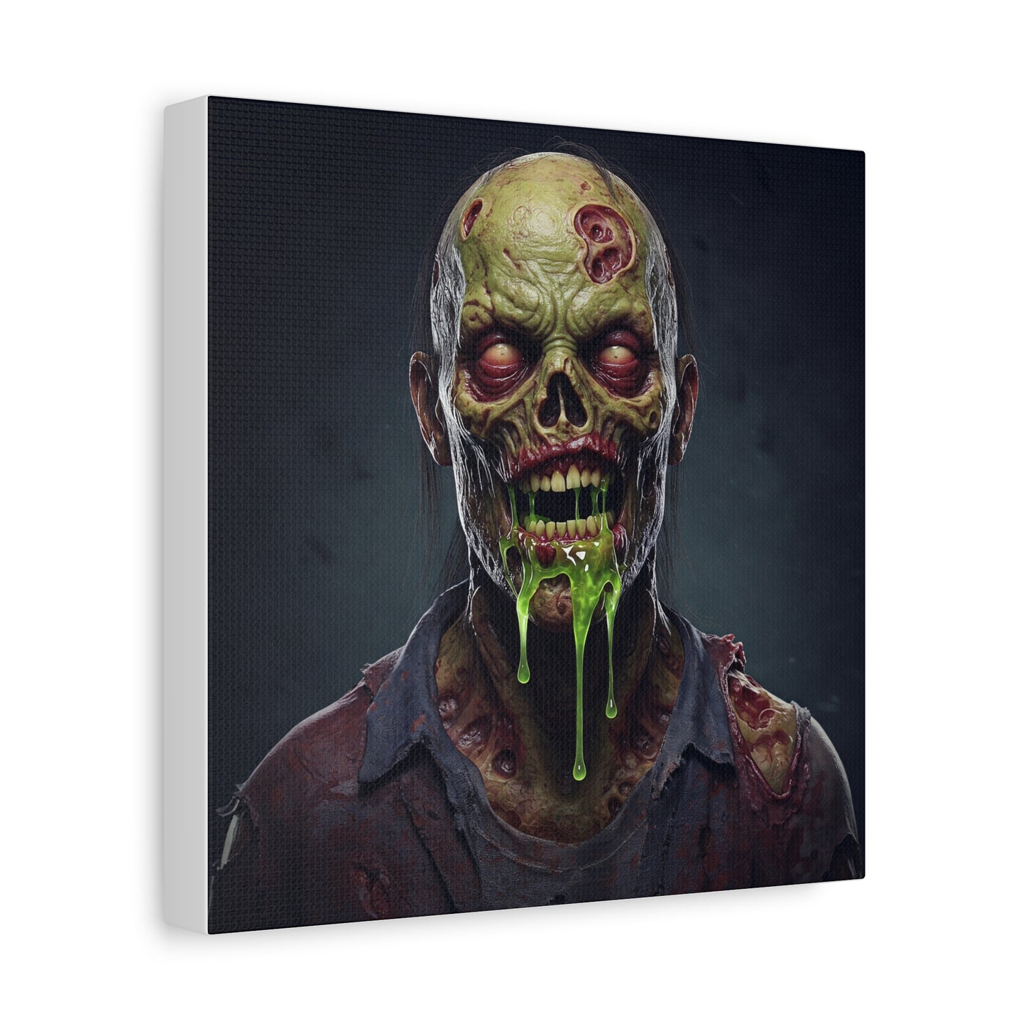 Zombie Art Canvas Wall Decoration - Spooky Halloween Home Decor