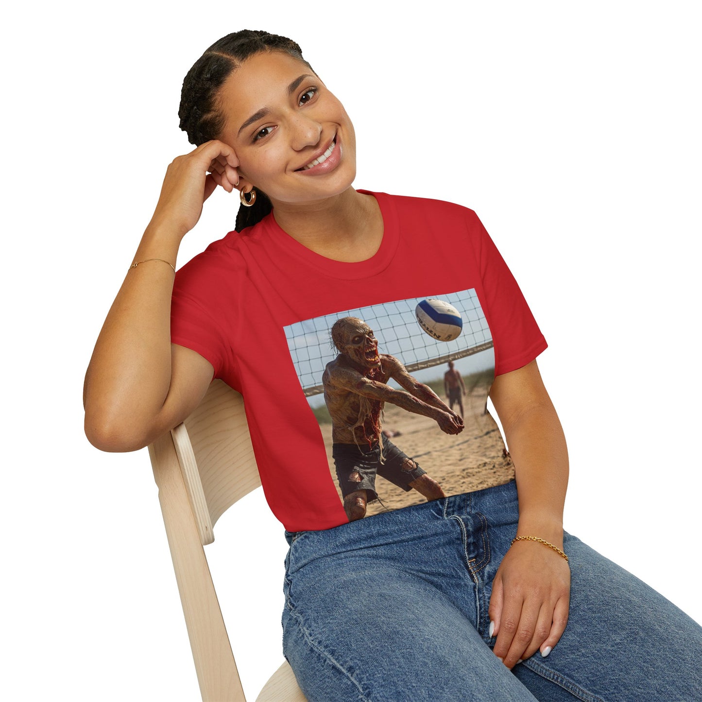 Beach Volleyball Unisex Softstyle T-Shirt - Perfect for Summer Fun and Sports Lovers
