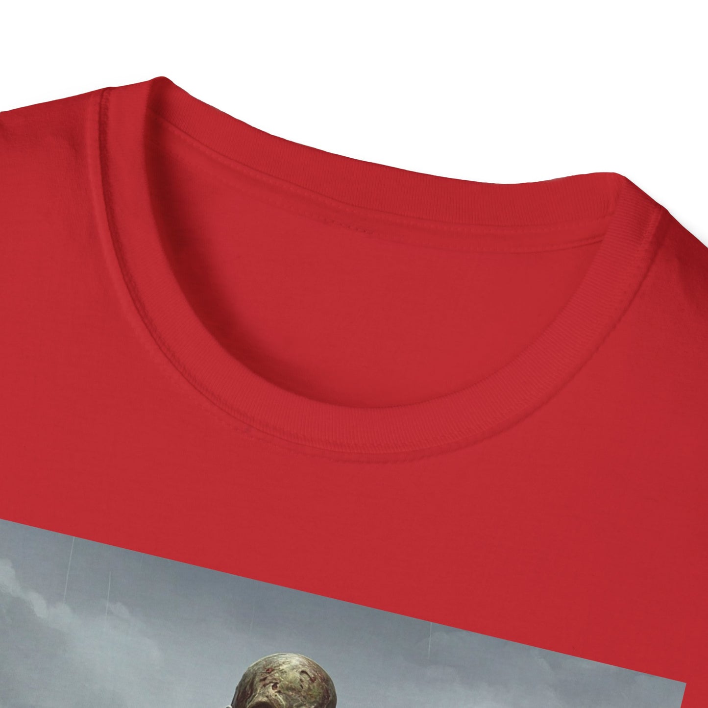 Zombie Rowboat Unisex Softstyle T-Shirt - Spooky Graphic Tee for Halloween Fans