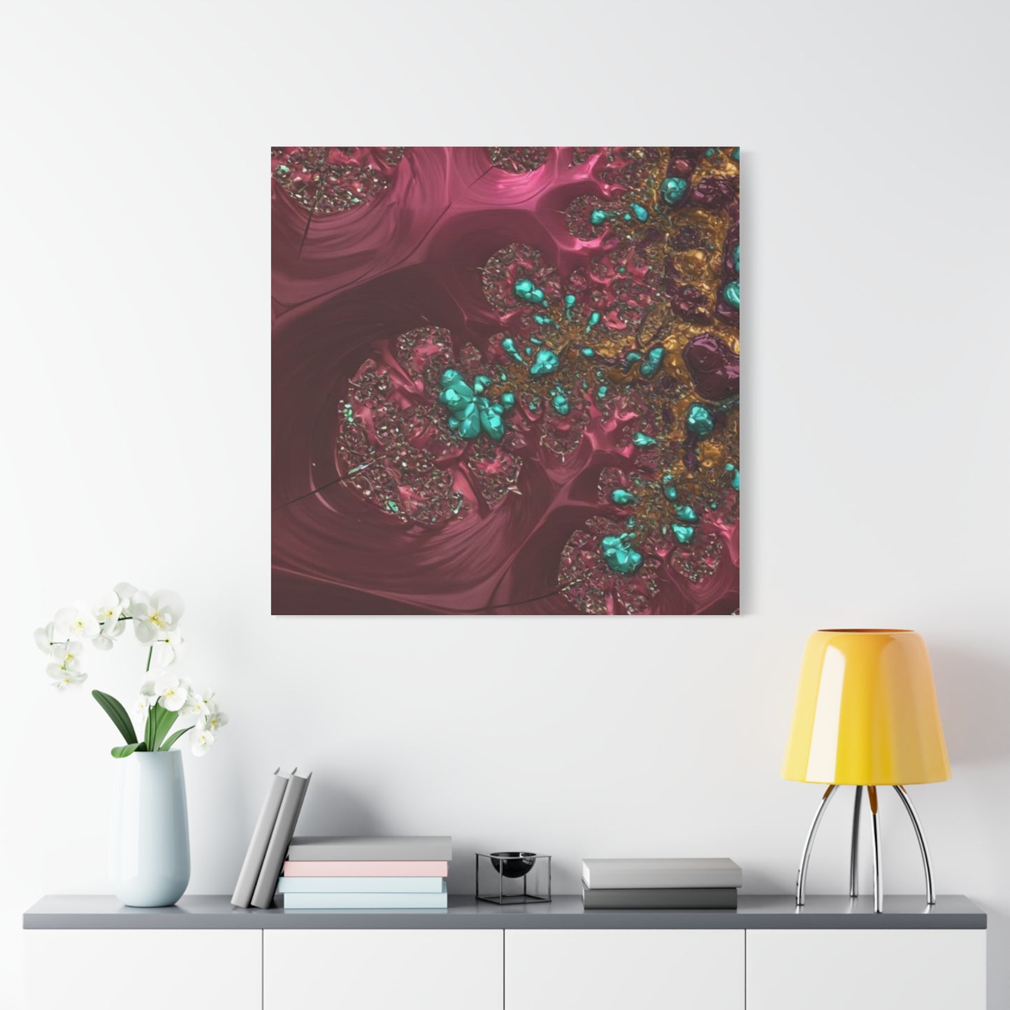 Abstract Art Canvas Print - Vibrant Fractal Design for Home Decor