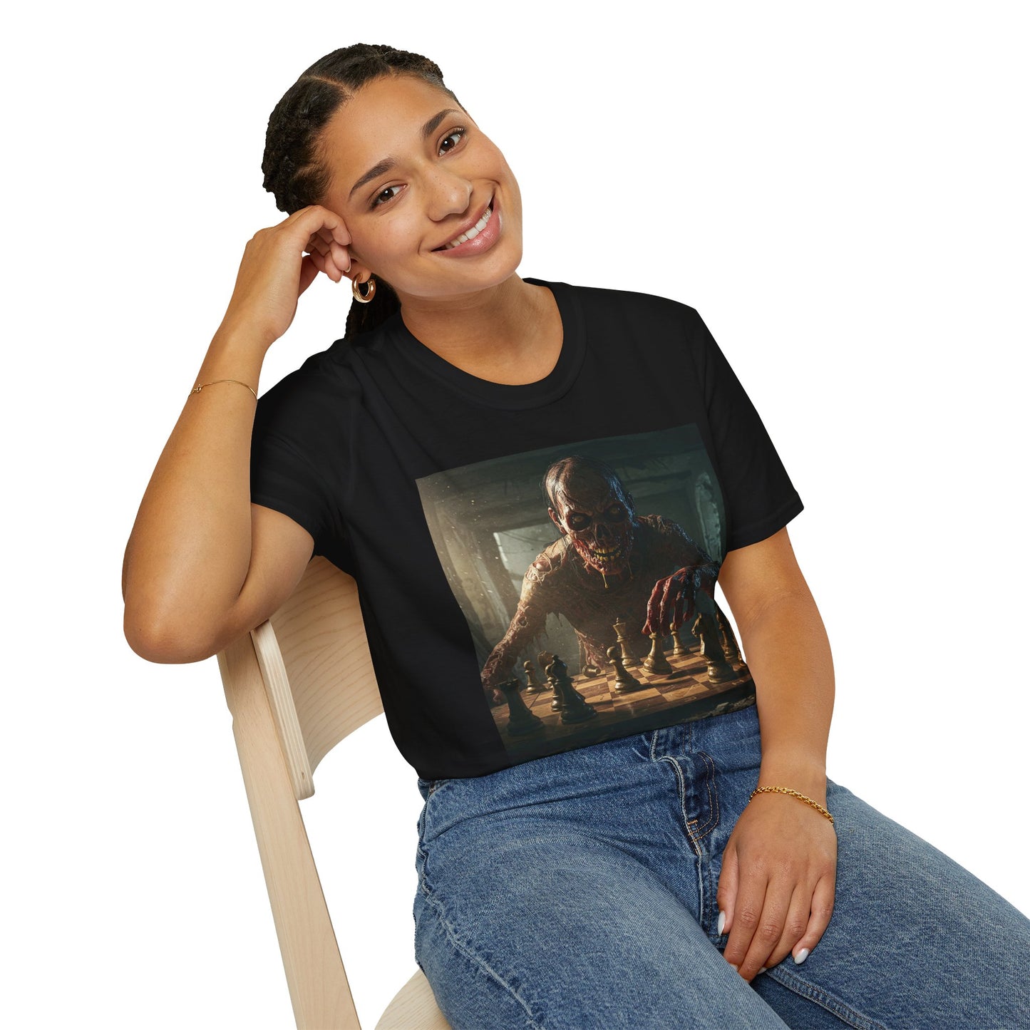 Vintage Chess Monster Unisex Softstyle T-Shirt - Perfect for Game Nights and Fantasy Fans