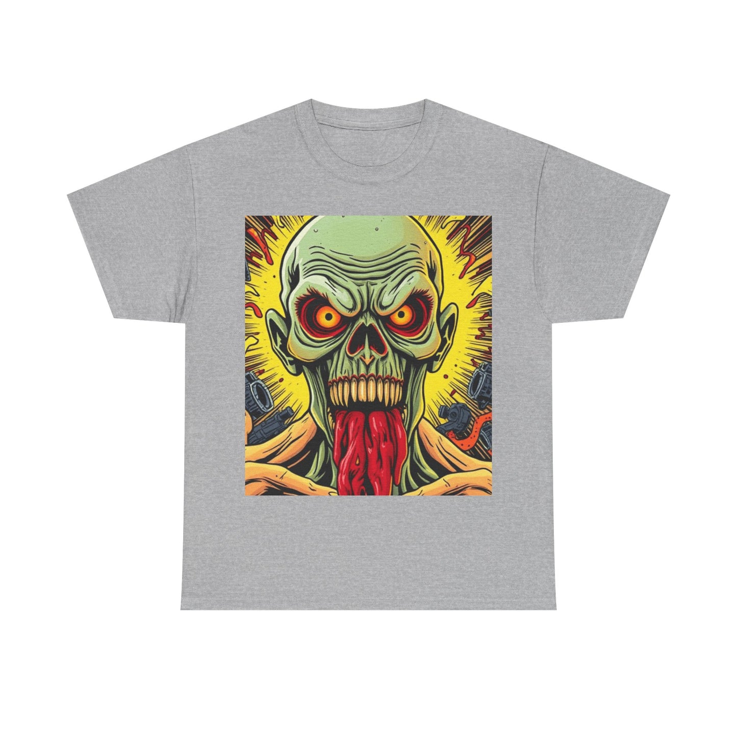 UK - Graphic Unisex Heavy Cotton - Vibrant Zombie Design