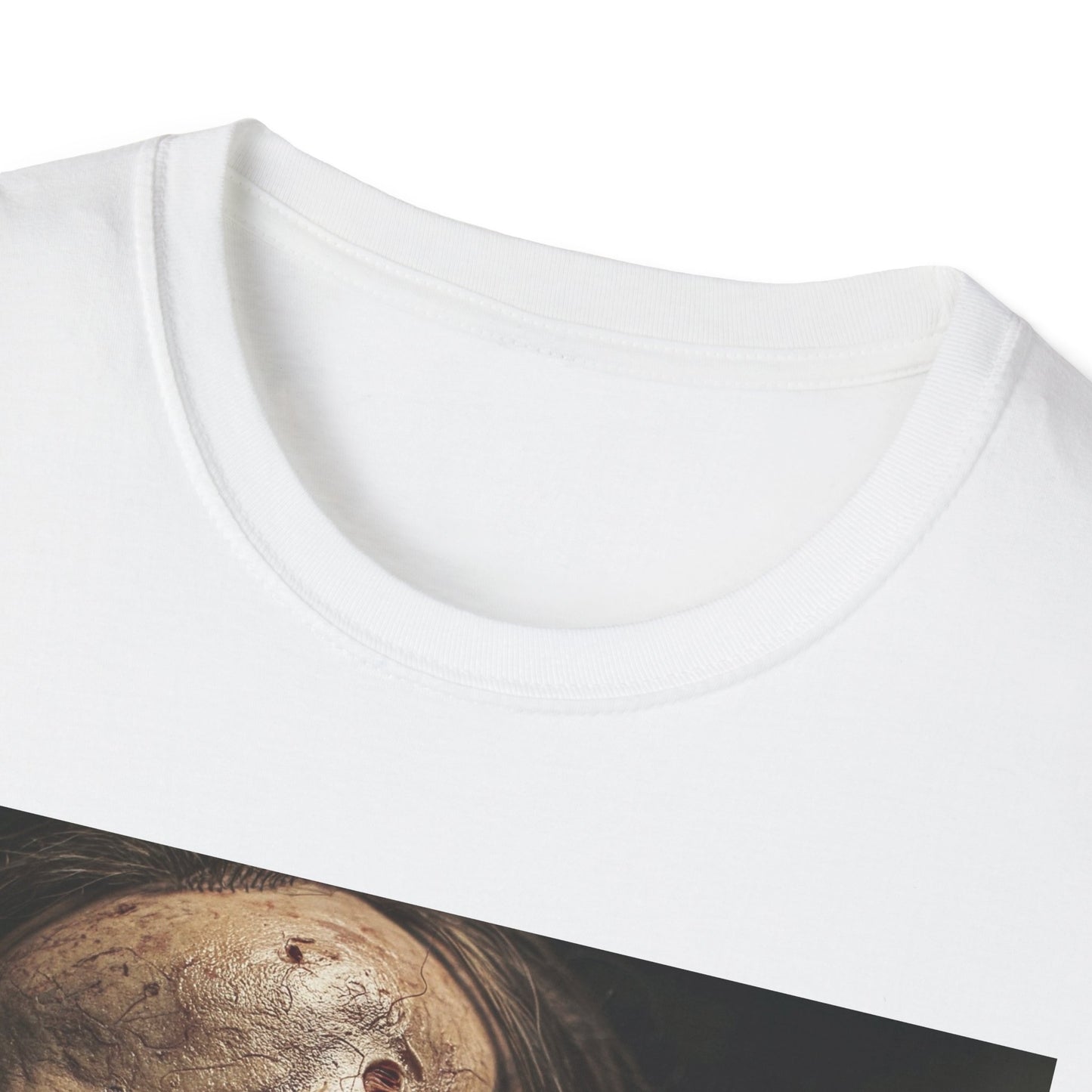 Apocalyptic Portrait Tee, bold, decaying zombie graphic