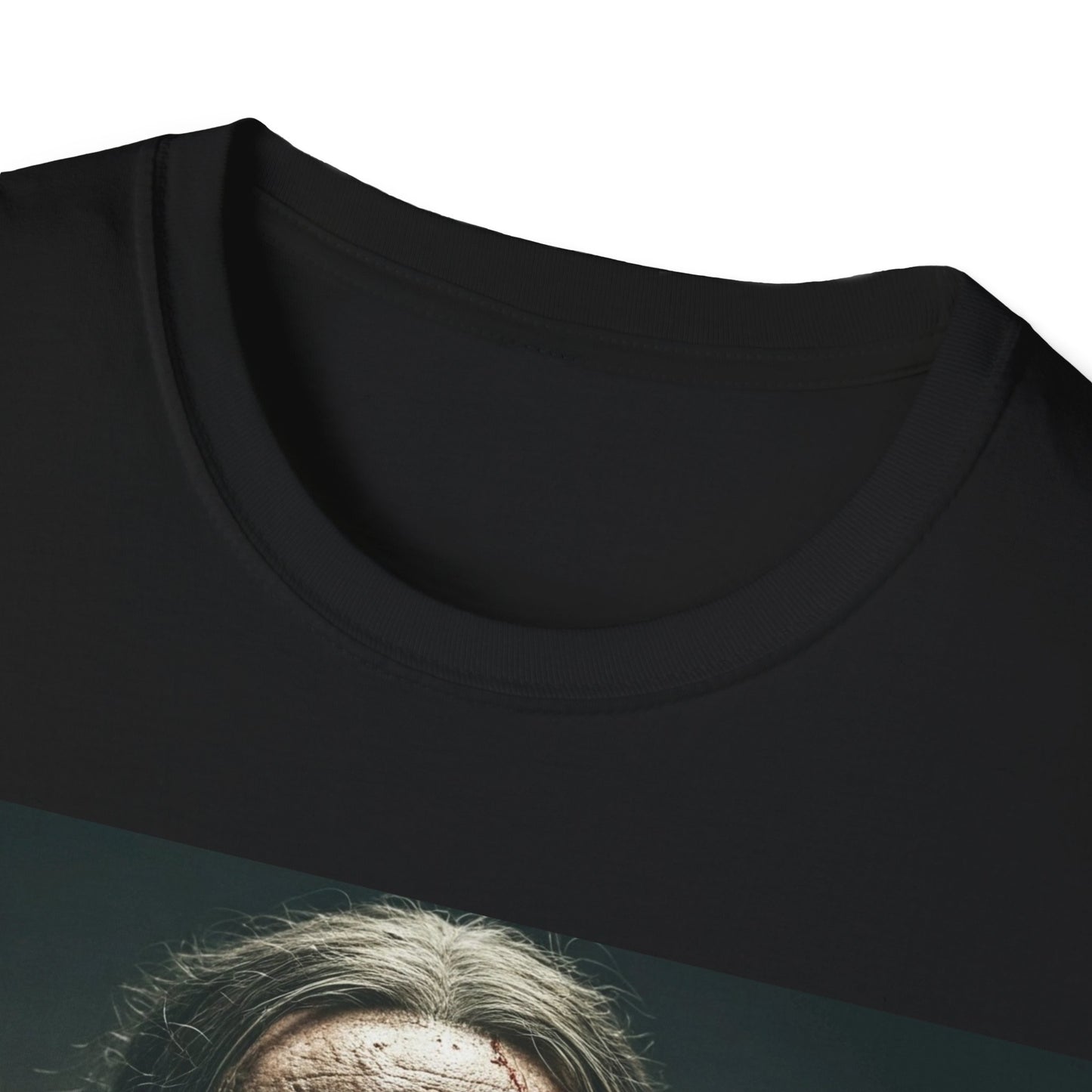 UK - Spooky Cat Lady Apocalyptic Portrait Tee, bold, decaying zombie graphic