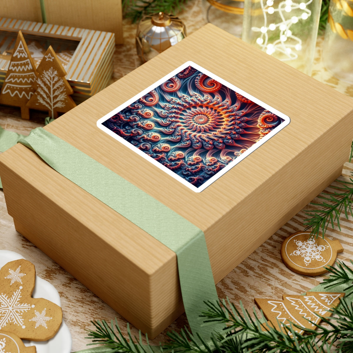 Vibrant Spiral Kiss-Cut Stickers - Artistic Décor for Laptops, Notebooks, and More