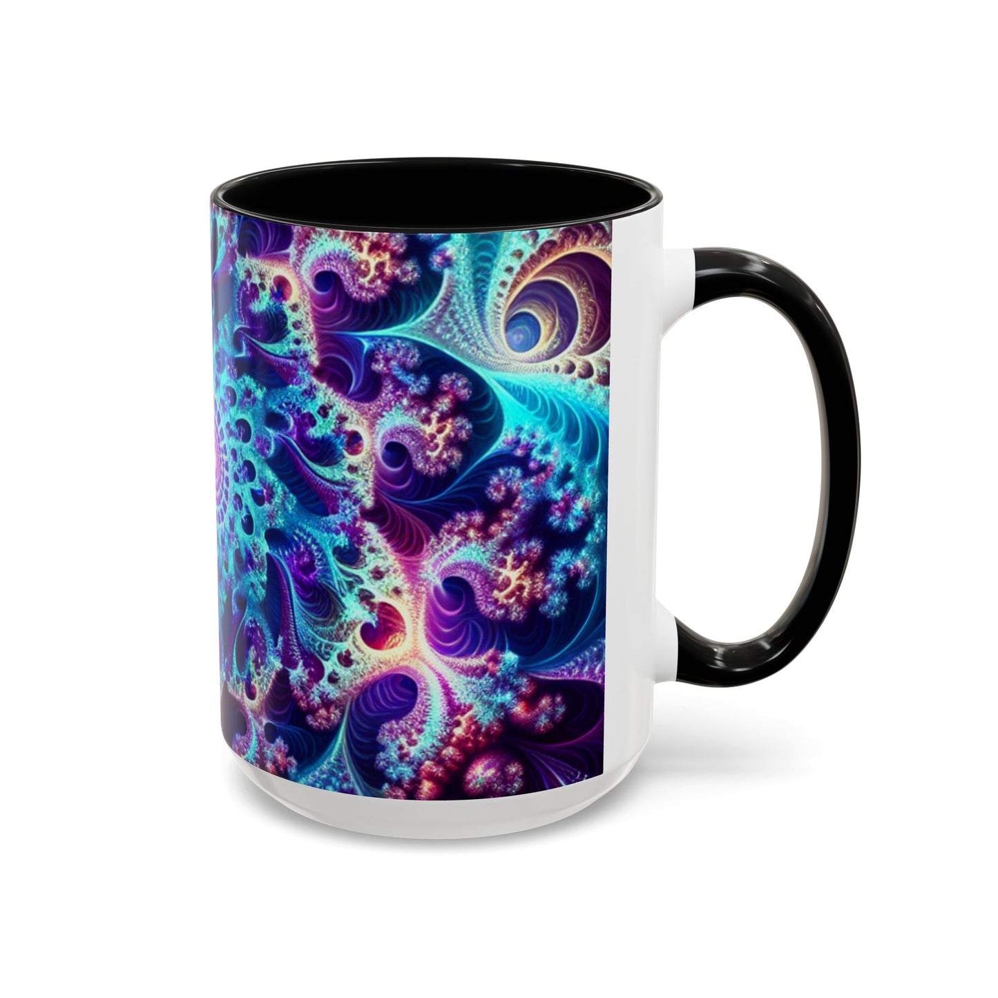 Colorful Spiral Accent Coffee Mug - 11 & 15oz