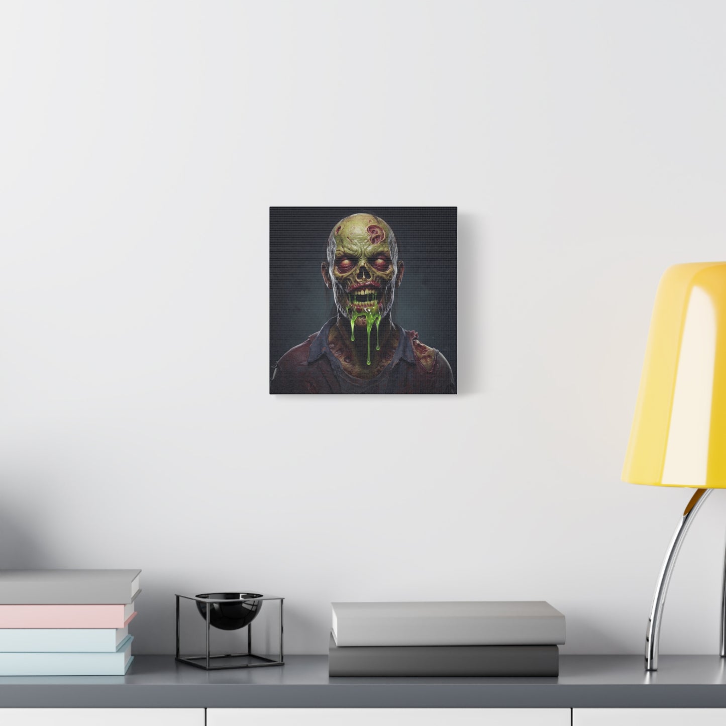 Zombie Art Canvas Wall Decoration - Spooky Halloween Home Decor