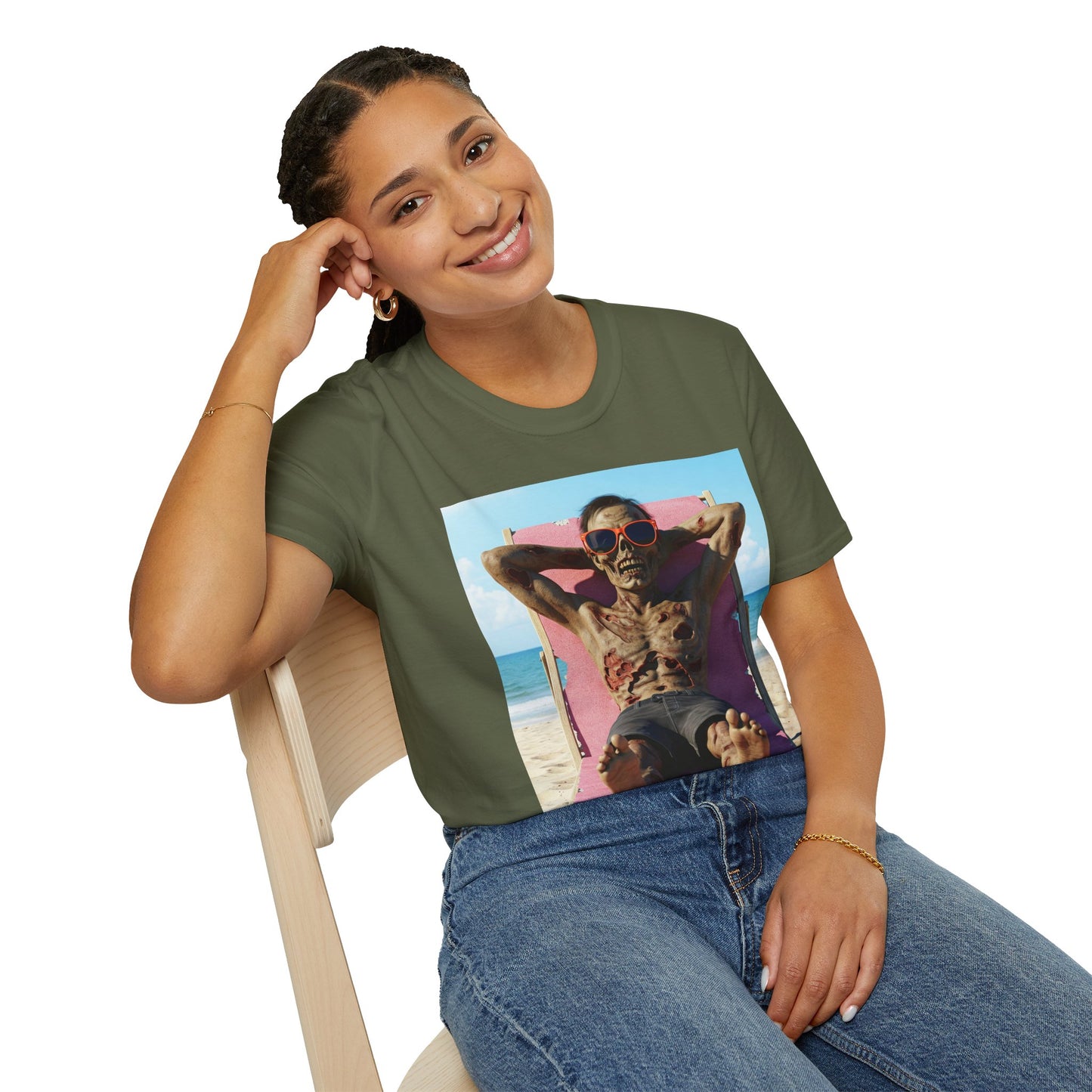 Beach Vibes Skeleton Unisex T-Shirt - Cool Summer Graphic Tee