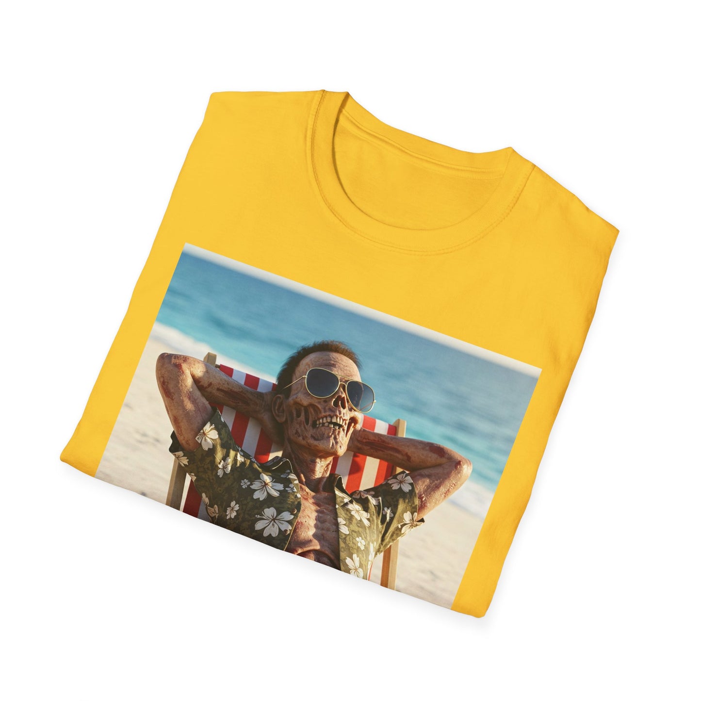 Chill Vibes Unisex Softstyle T-Shirt - Beach Relaxation Design