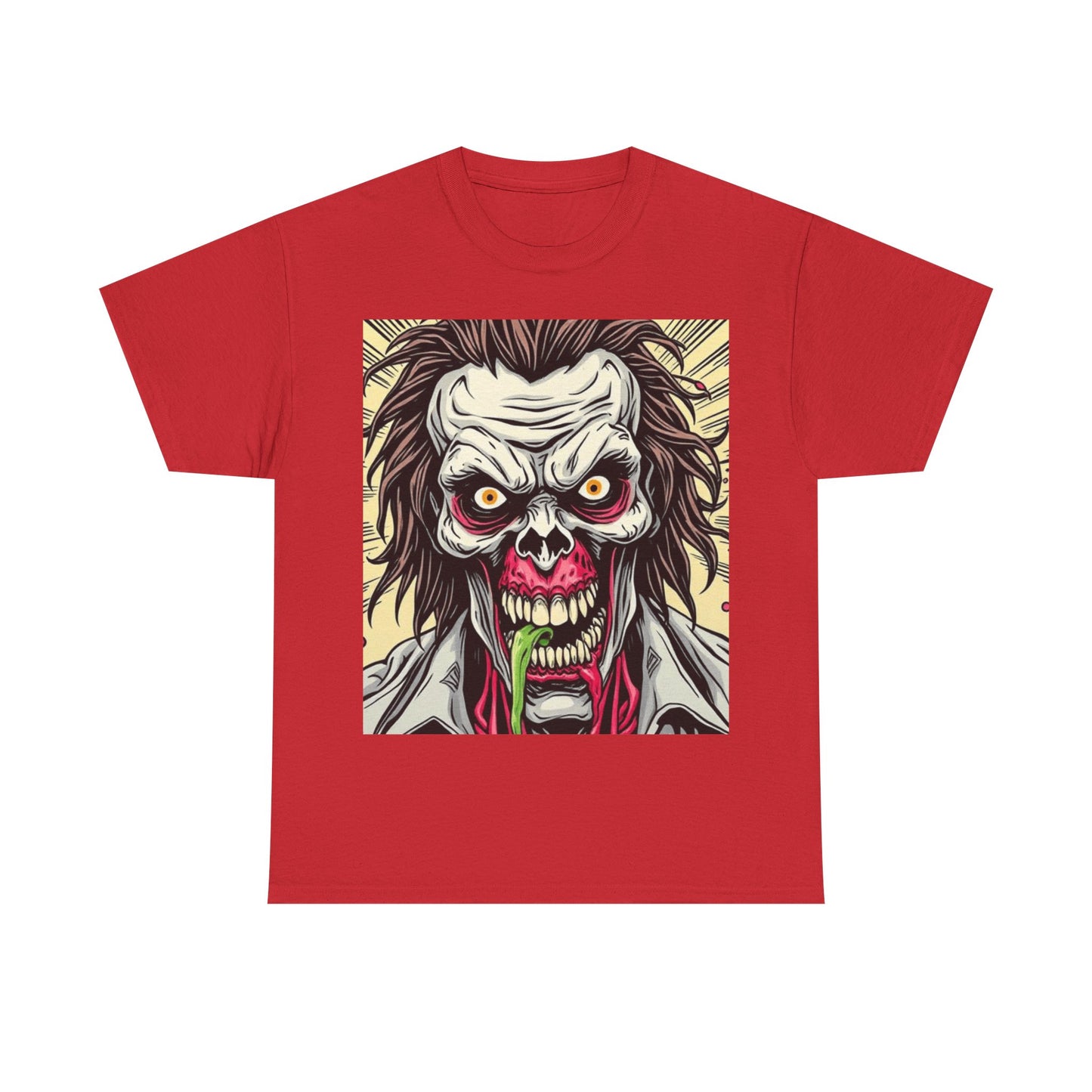 UK - Zombie Graphic Unisex Heavy Cotton Tee - Spooky Horror Shirt