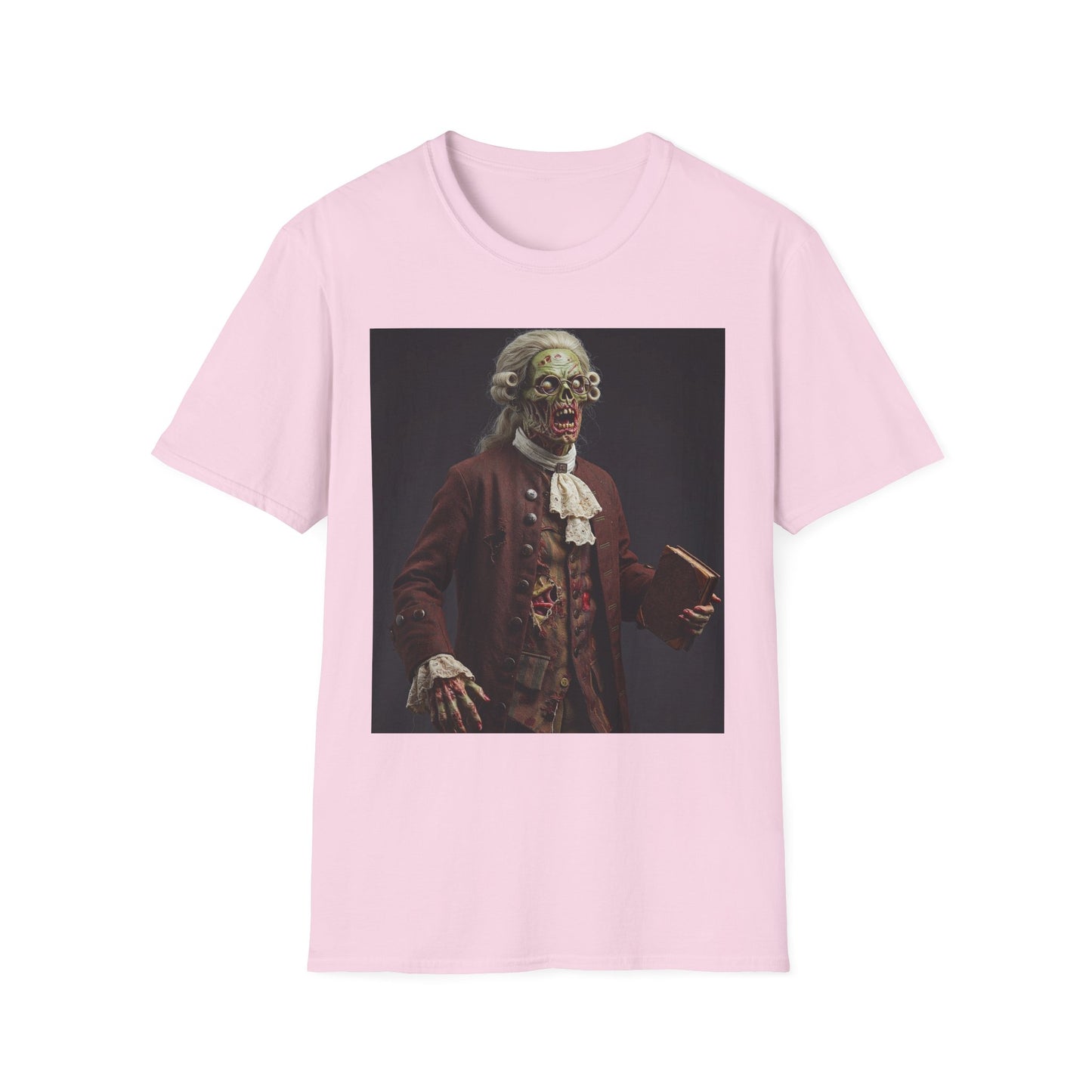 Creepy Zombie Portrait Unisex Softstyle T-Shirt - Perfect for Halloween
