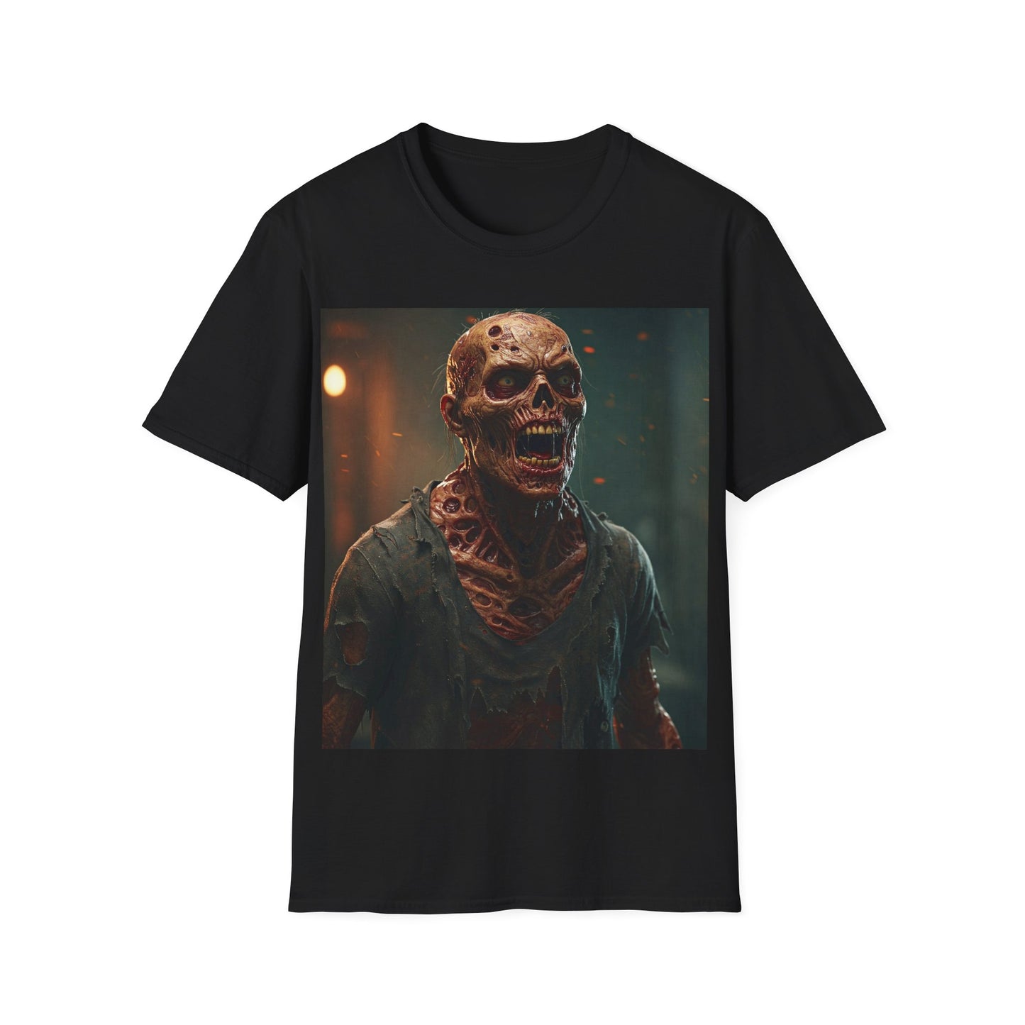 UK - Creepy Skull Apocalyptic Portrait Tee, bold, decaying zombie graphic