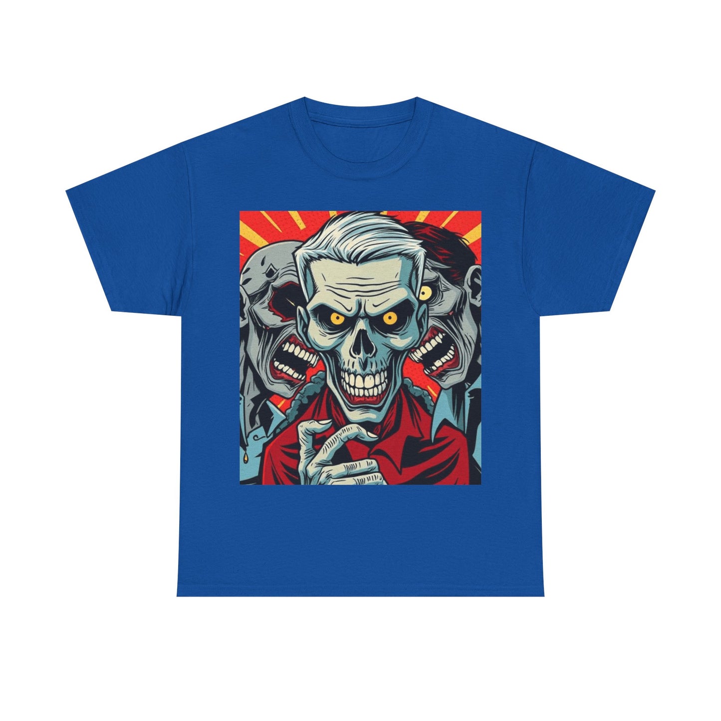 UK - Graphic Skull Print Unisex Heavy Cotton Tee - Edgy Style for Horror Fans
