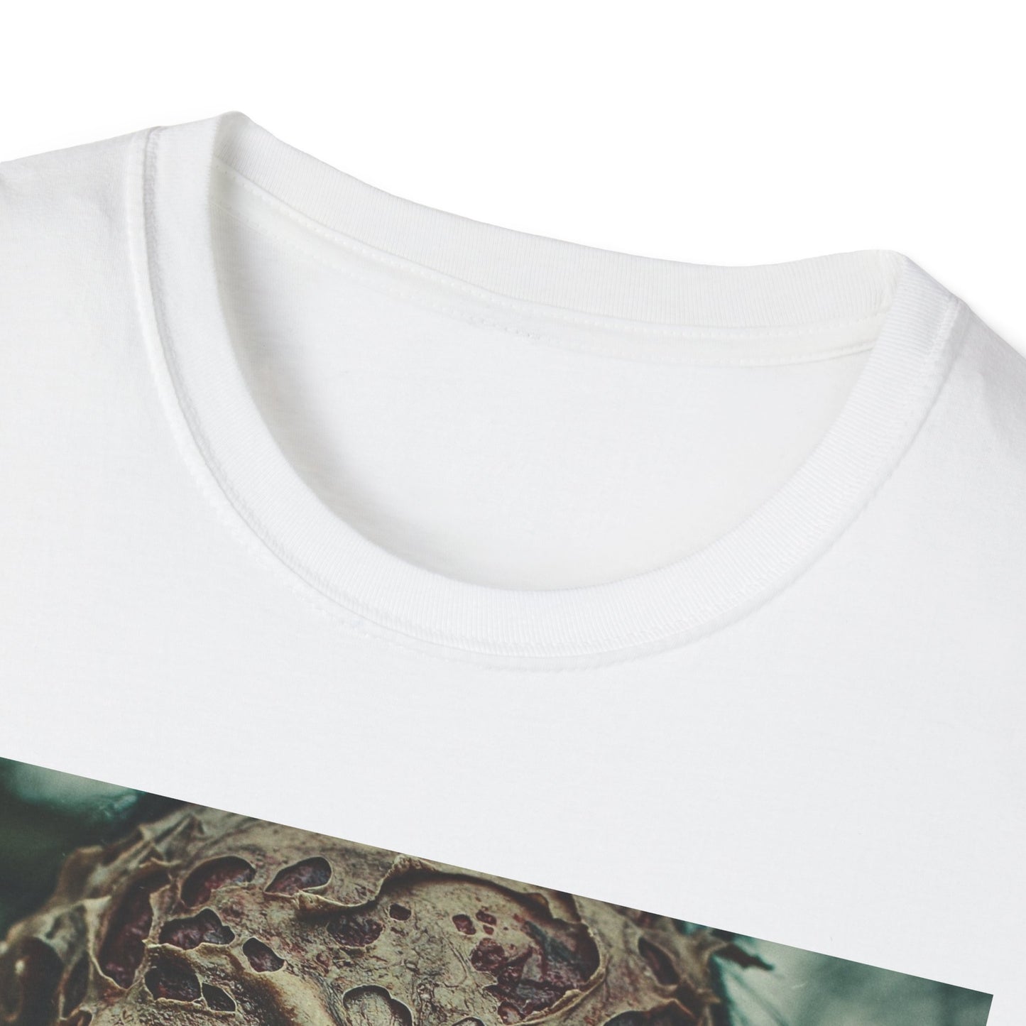 Apocalyptic Portrait Tee, bold, decaying zombie graphic