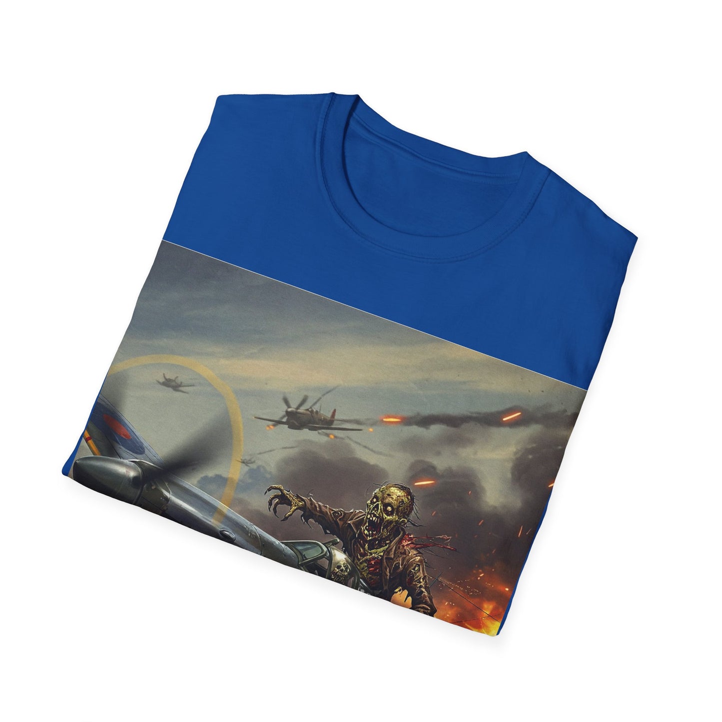 UK - Vintage Pilot Apocalyptic Portrait Tee, bold, decaying zombie graphic