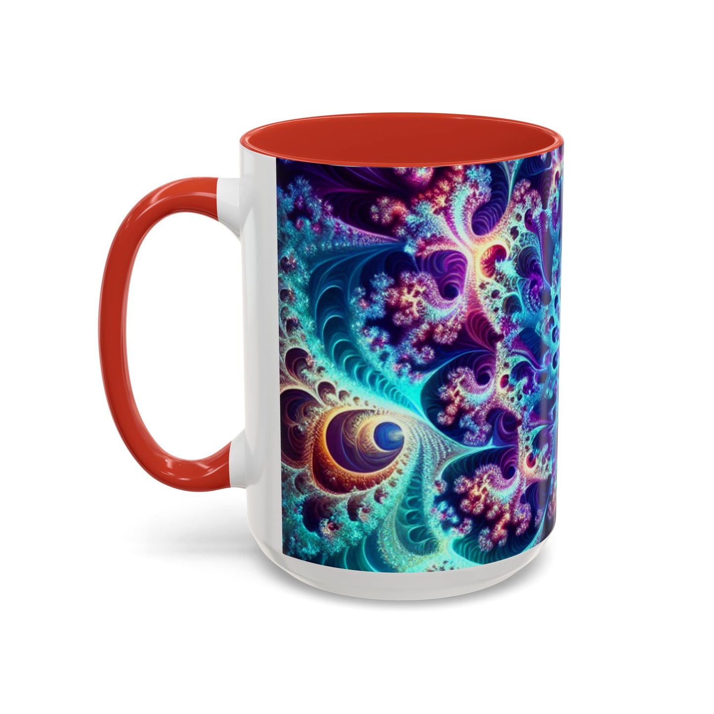 Colorful Spiral Accent Coffee Mug - 11 & 15oz