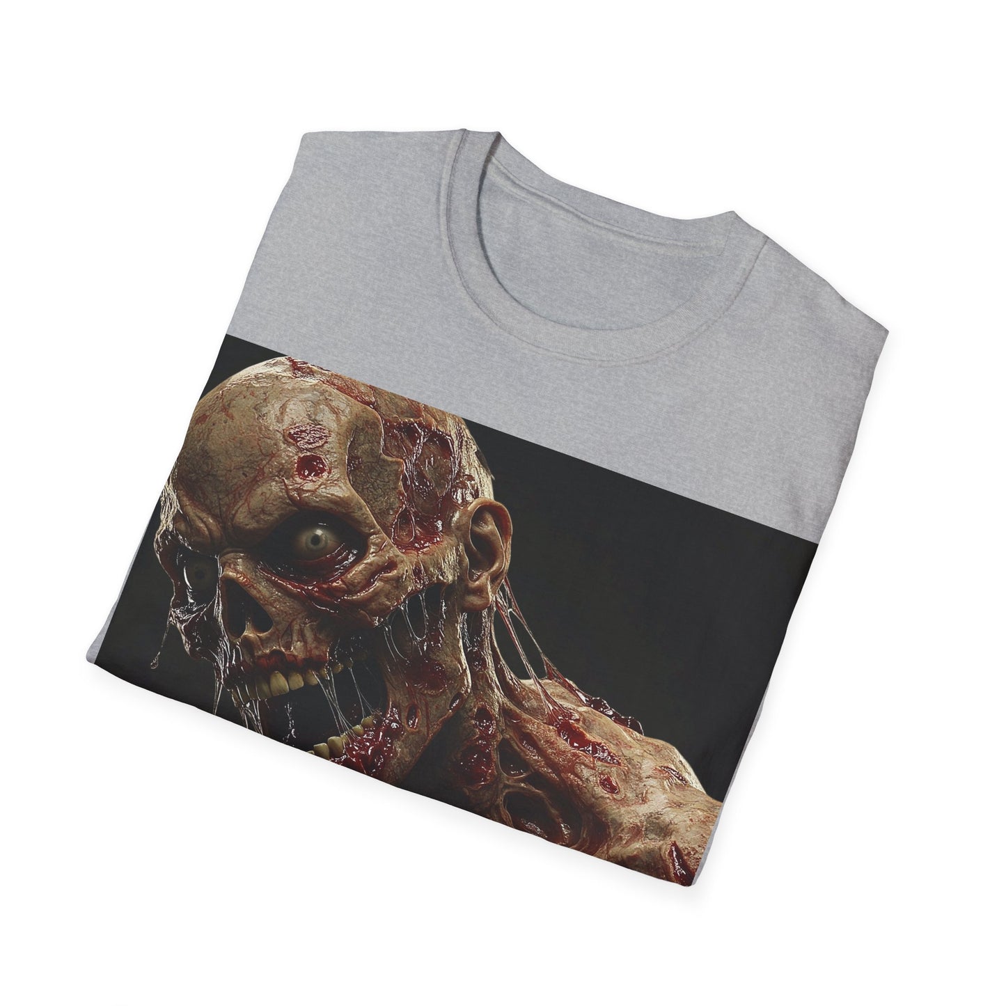 UK - Zombie Art Unisex Softstyle T-Shirt - Graphic Horror Tee
