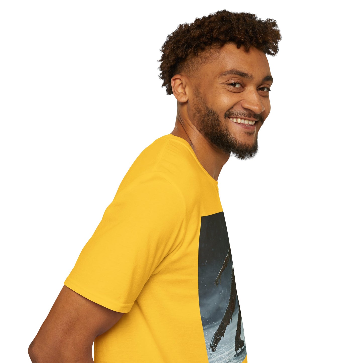 Chilling Thriller Unisex Softstyle T-Shirt - Ice Skating Horror Design