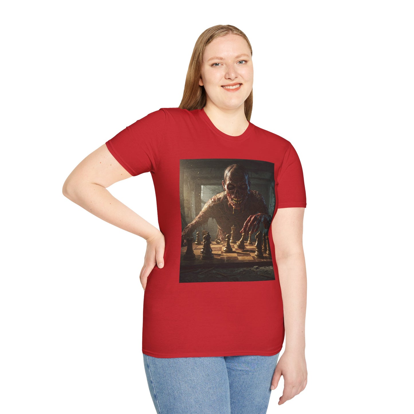 Vintage Chess Monster Unisex Softstyle T-Shirt - Perfect for Game Nights and Fantasy Fans