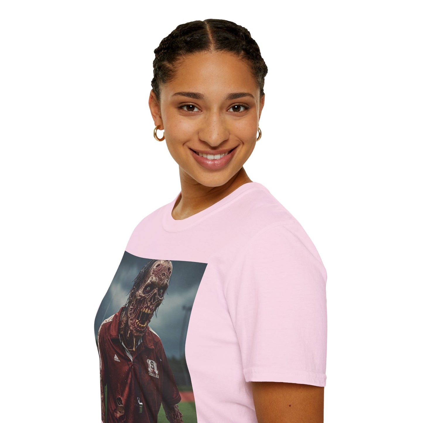 Zombie Horror Unisex Softstyle T-Shirt - Perfect for Halloween and Casual Wear