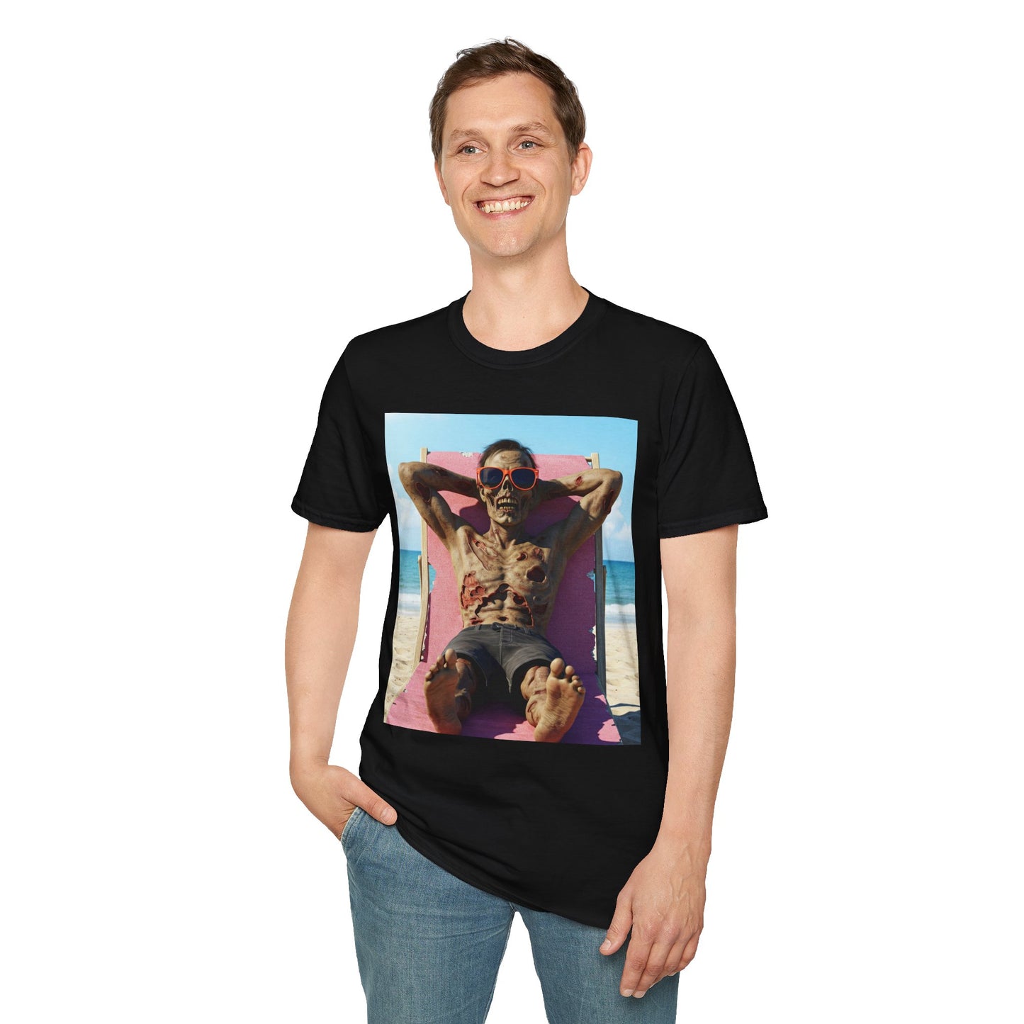 Beach Vibes Skeleton Unisex T-Shirt - Cool Summer Graphic Tee