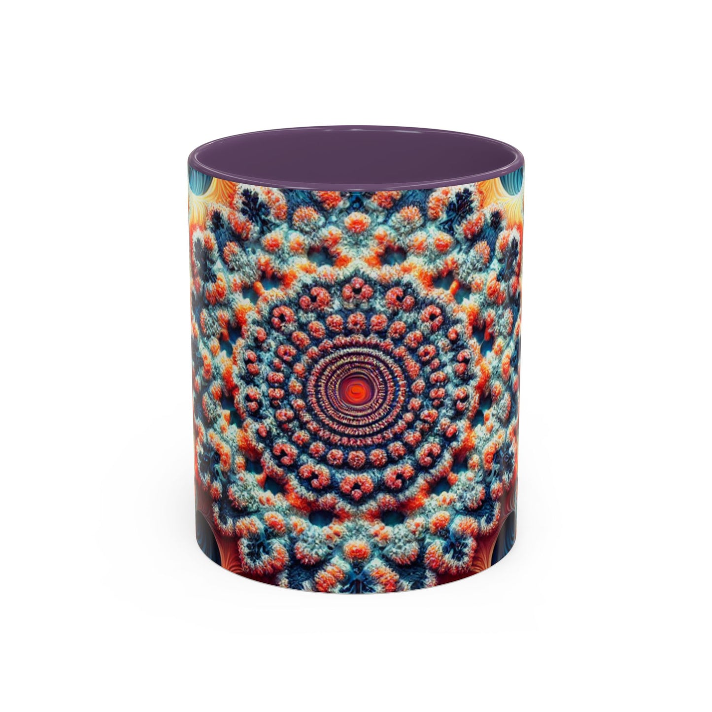 Vibrant Kaleidoscope Accent Coffee Mug - 11oz & 15oz