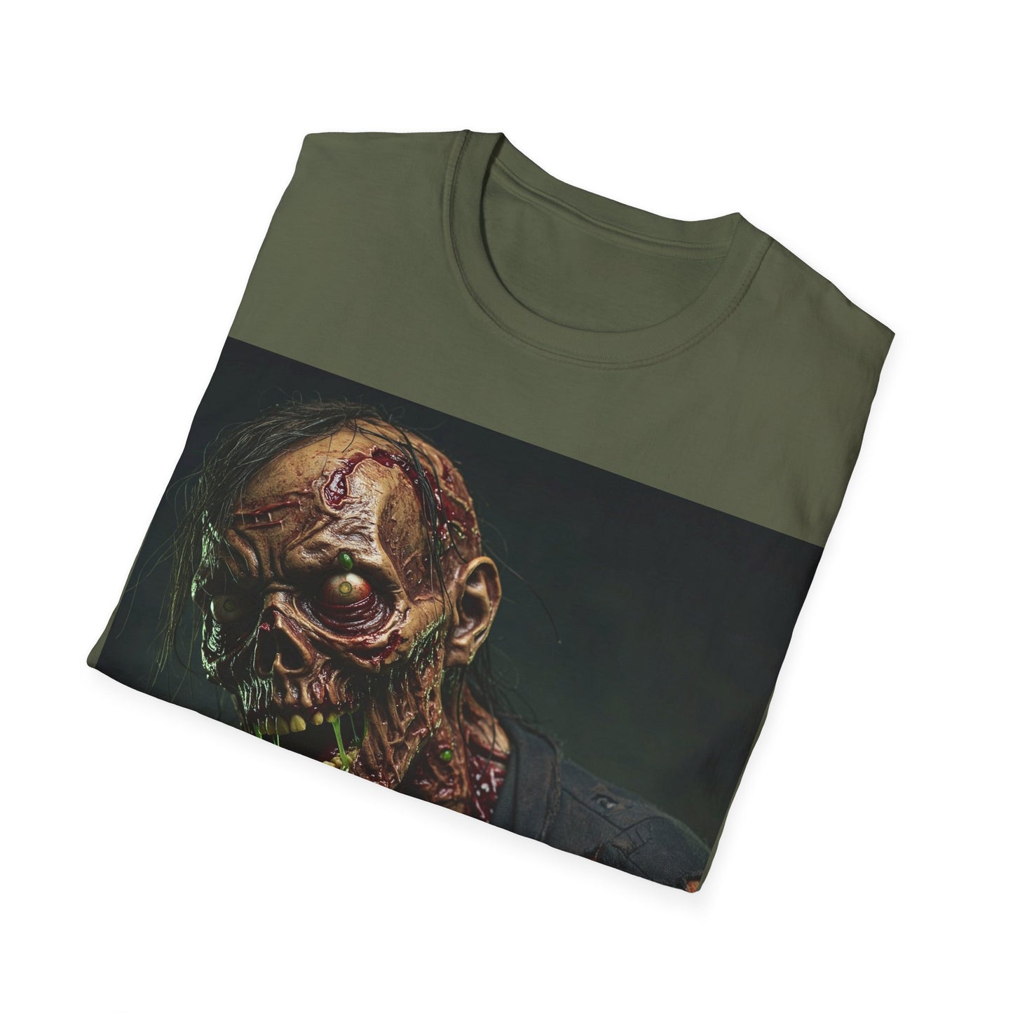 UK - Unisex Softstyle Horror Zombie T-Shirt - Perfect for Halloween and Horror Fans