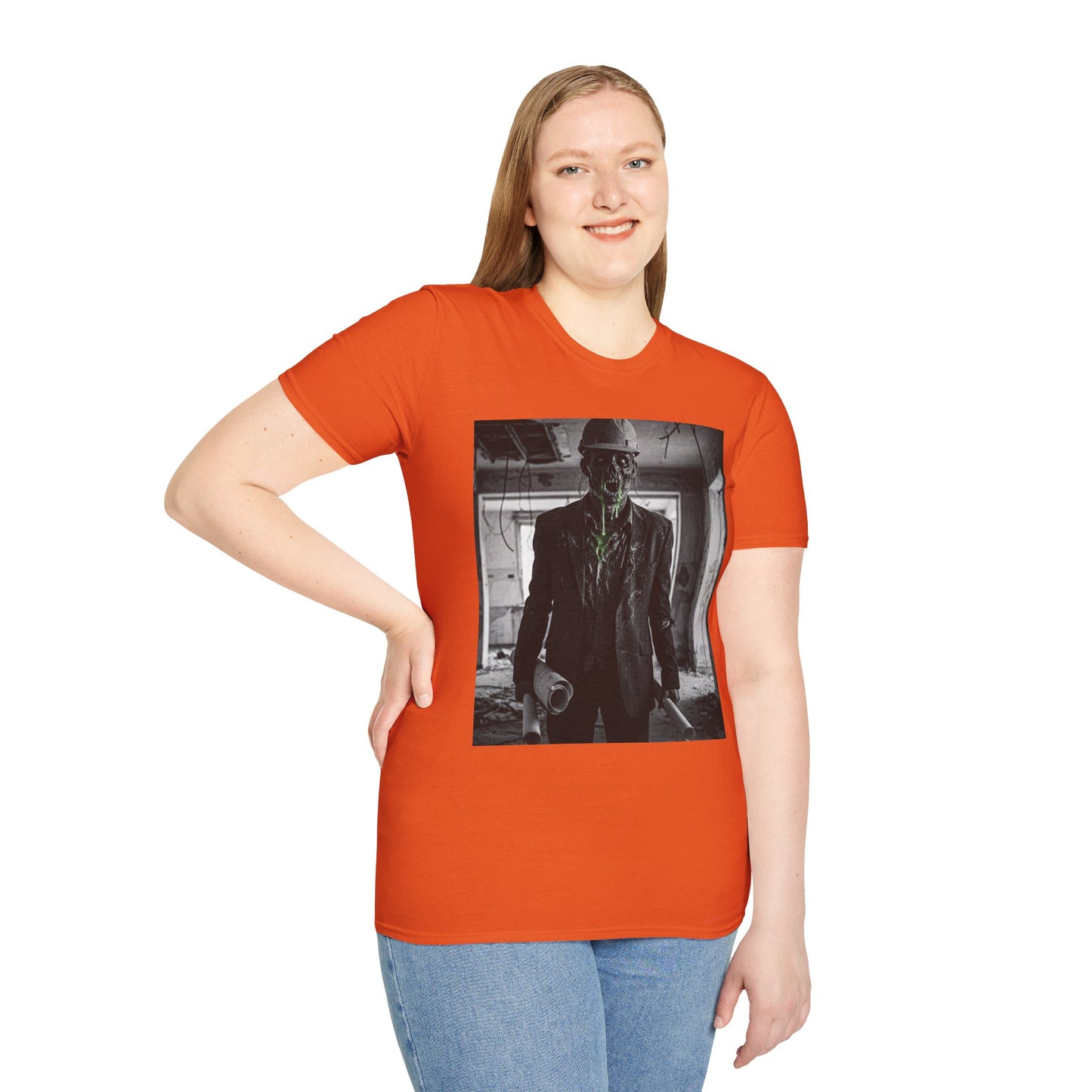 Unisex Softstyle T-Shirt with Creepy Monster Design - Perfect for Halloween and Horror Fans