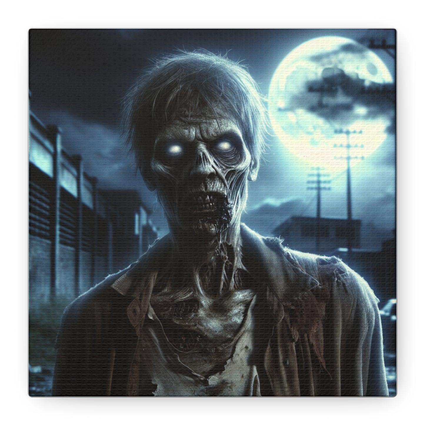Zombie Wall Art Canvas - Spooky Home Decor