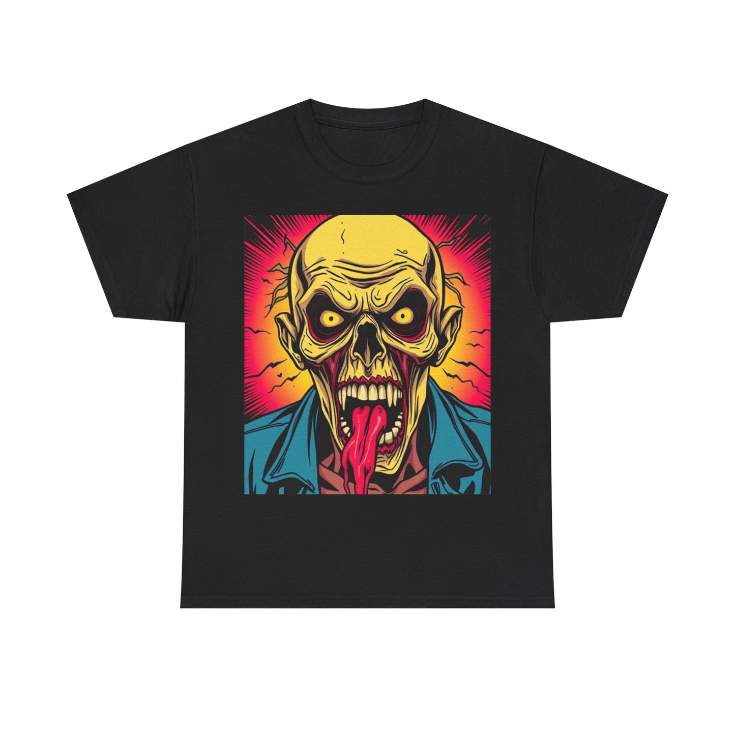 UK - Unisex Heavy Cotton Tee - Graphic Skull Design for Halloween Lovers