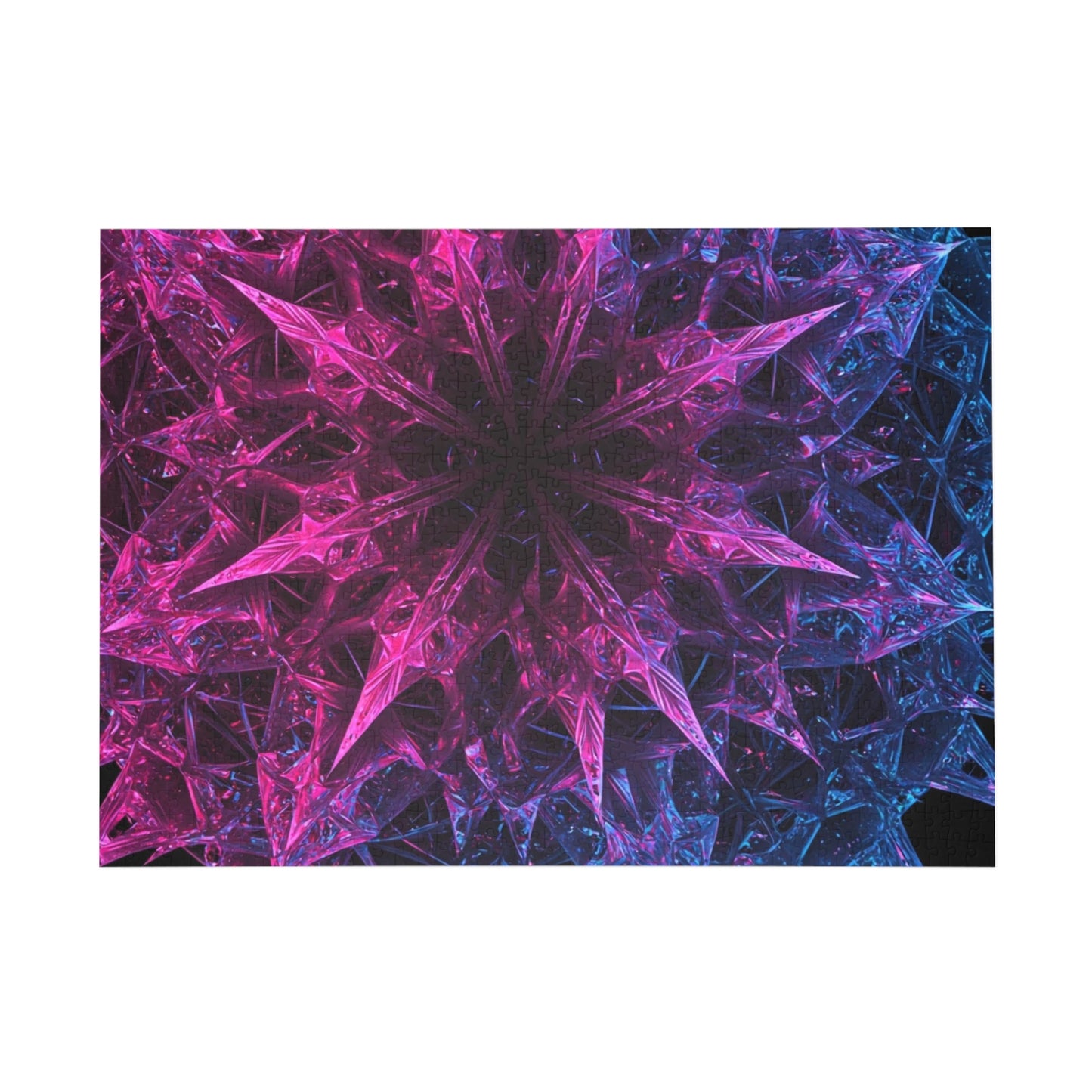 Colorful Fractal Star Puzzle - 500-Piece Jigsaw for Relaxation & Fun