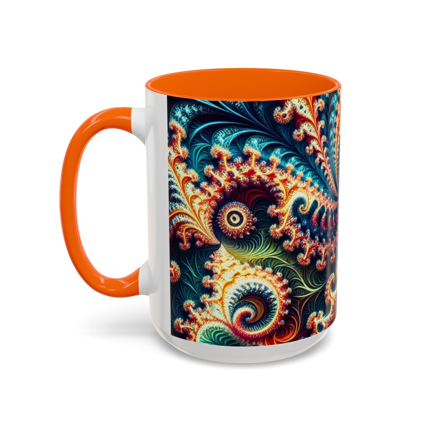 Vibrant Swirl Accent Coffee Mug - 11oz & 15oz