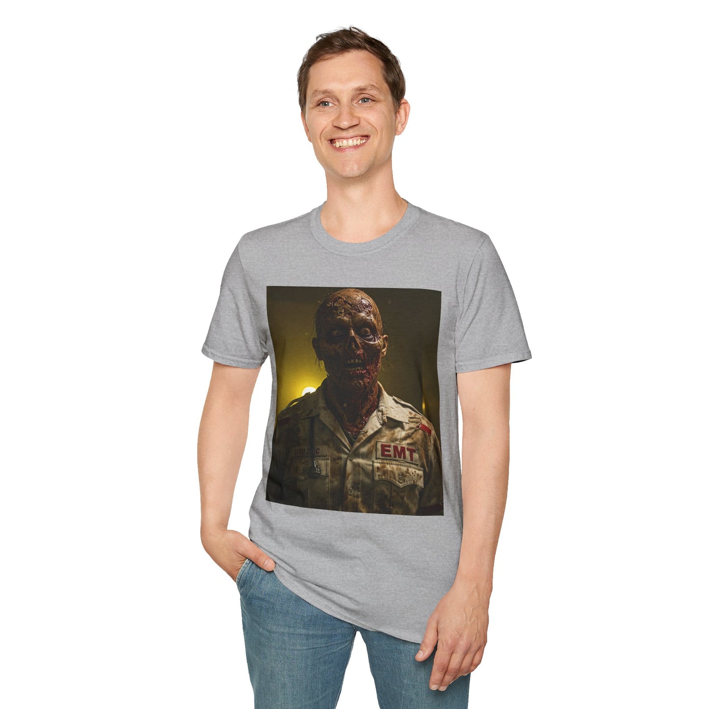 Zombie EMT Unisex Softstyle T-Shirt - Horror Apparel for Halloween