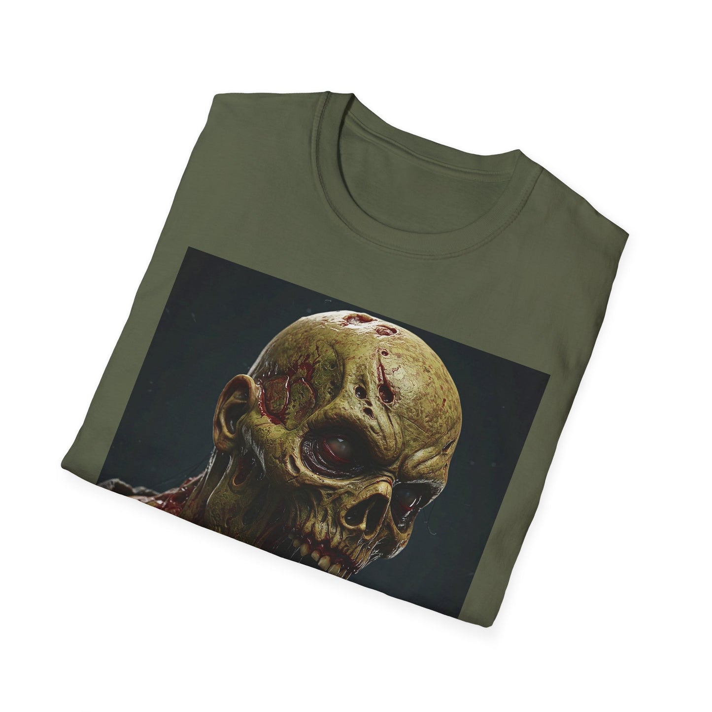Apocalyptic Portrait Tee, bold, decaying zombie graphic