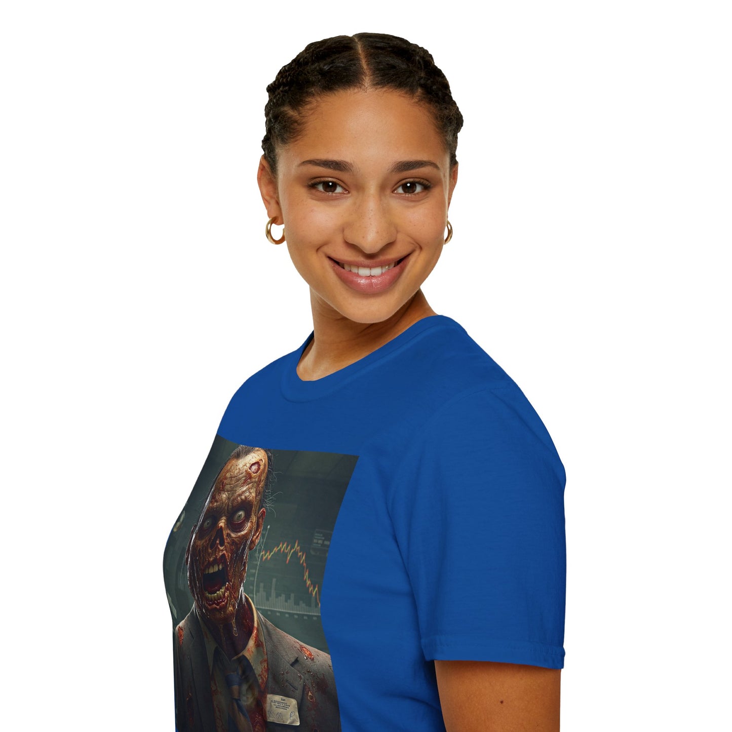 Zombie Businessman Unisex Softstyle T-Shirt | Spooky Halloween Apparel