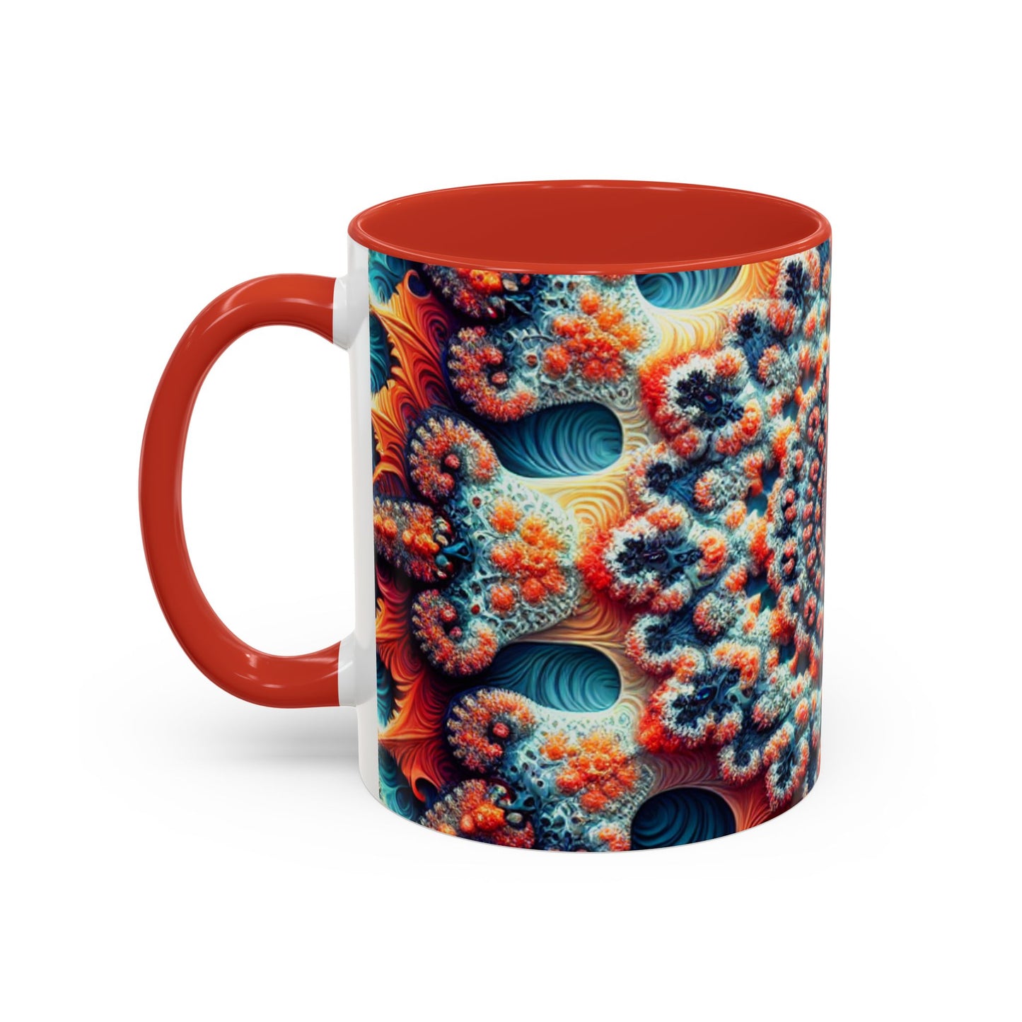 Vibrant Kaleidoscope Accent Coffee Mug - 11oz & 15oz