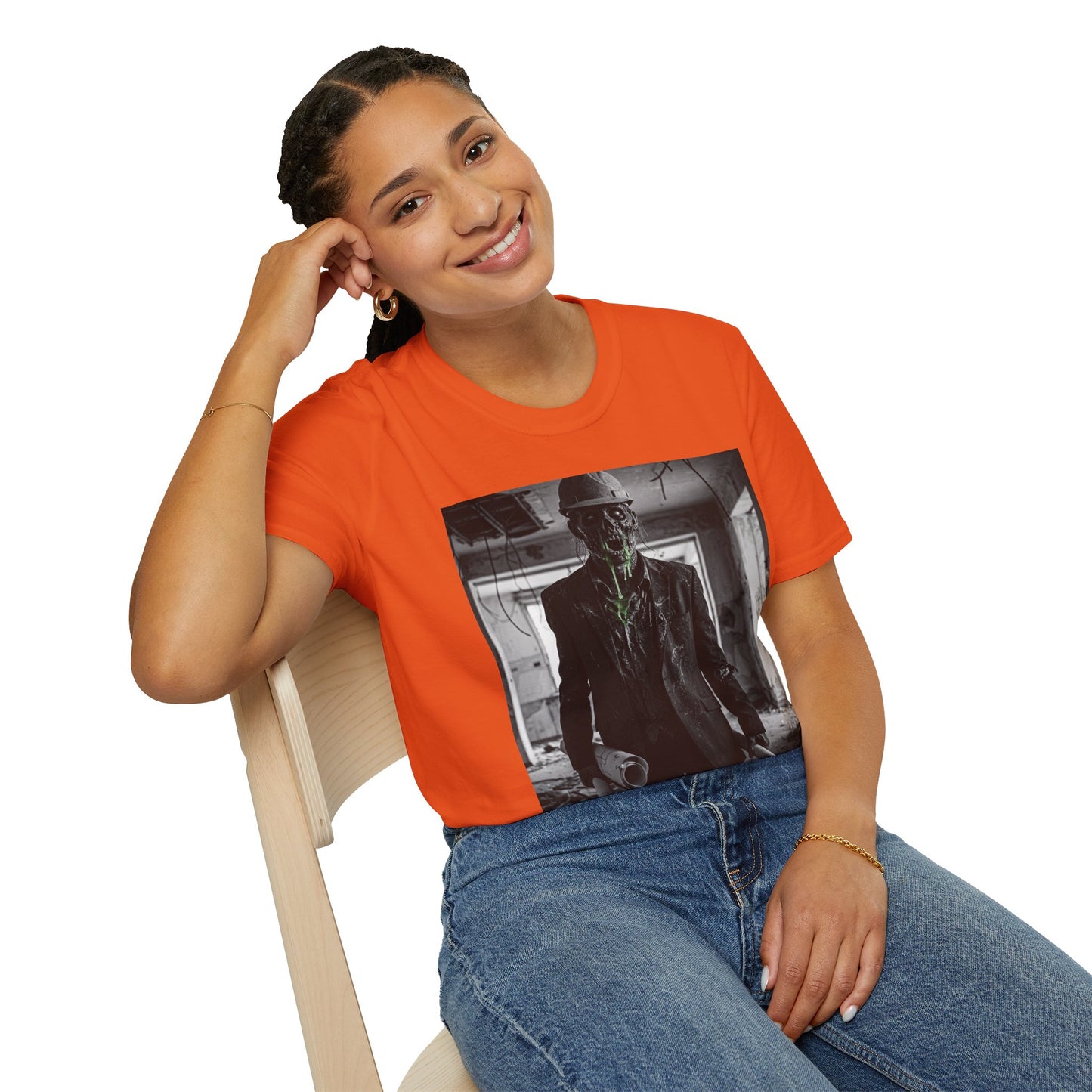 Unisex Softstyle T-Shirt with Creepy Monster Design - Perfect for Halloween and Horror Fans