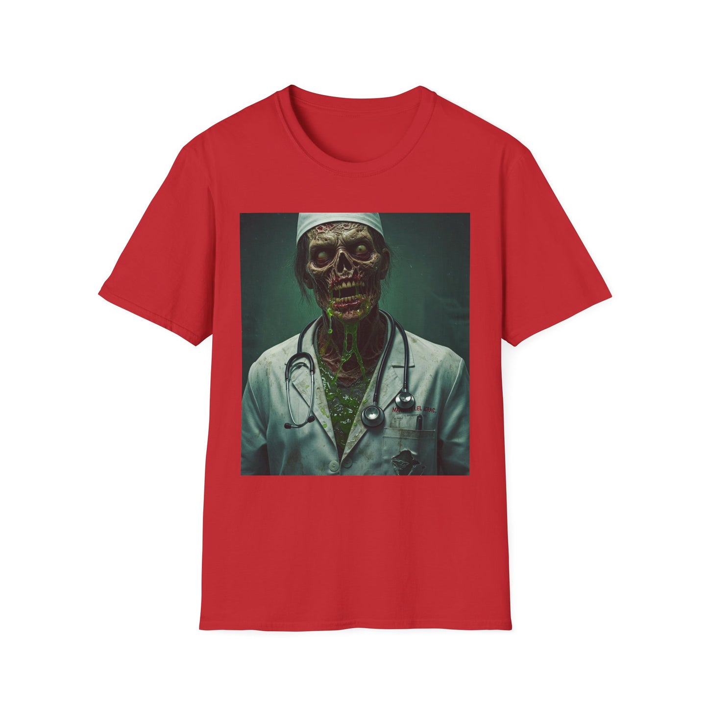 Zombie Doctor Unisex Softstyle T-Shirt - Perfect for Halloween and Horror Fans