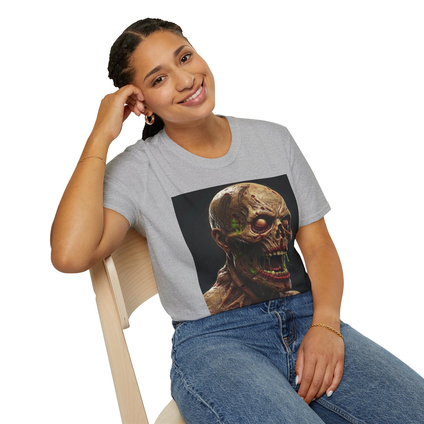 Creepy Skeleton Graphic T-Shirt - Unisex Softstyle Horror Tee